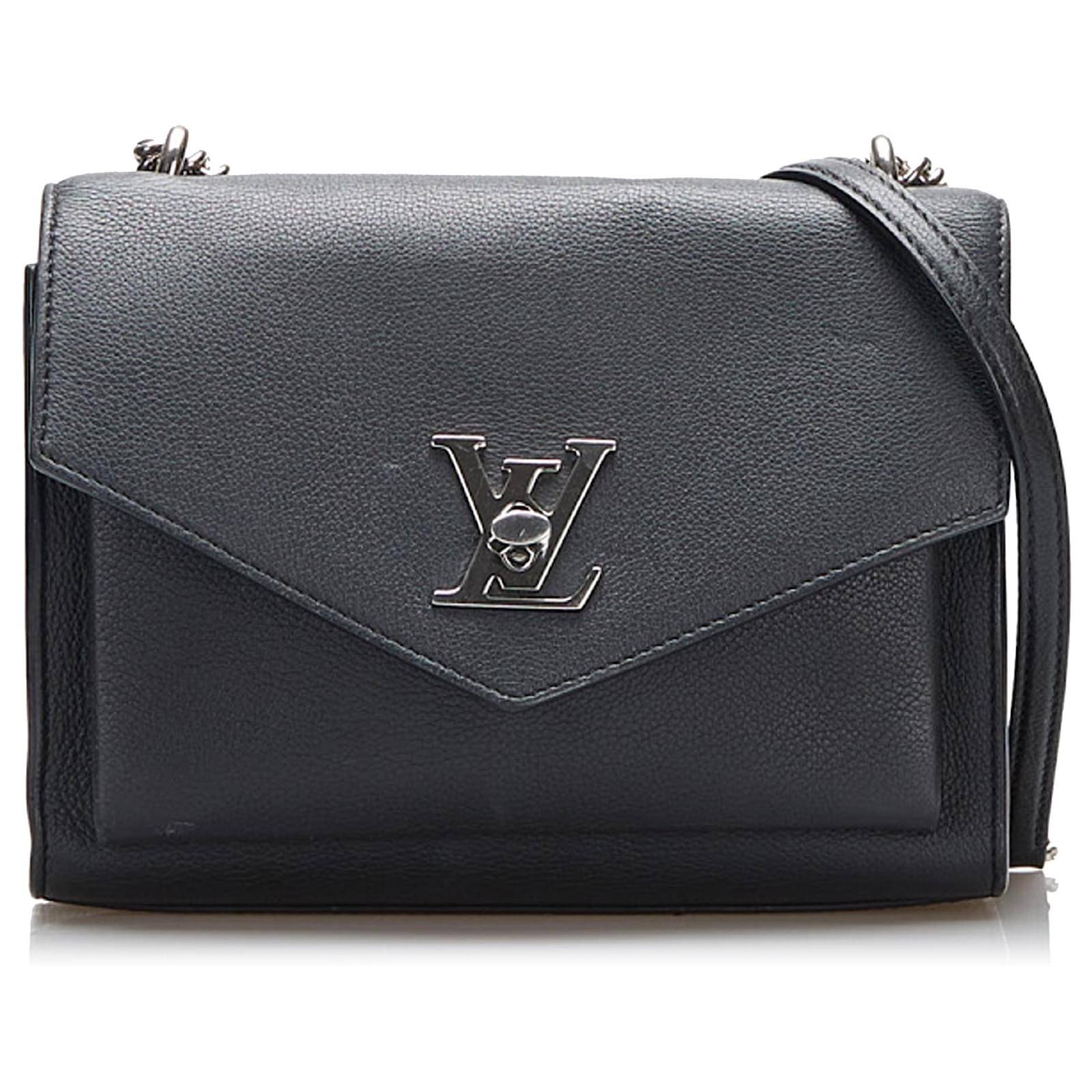 Twist Louis Vuitton Black Mylockme Chain Bag Leather Pony-style