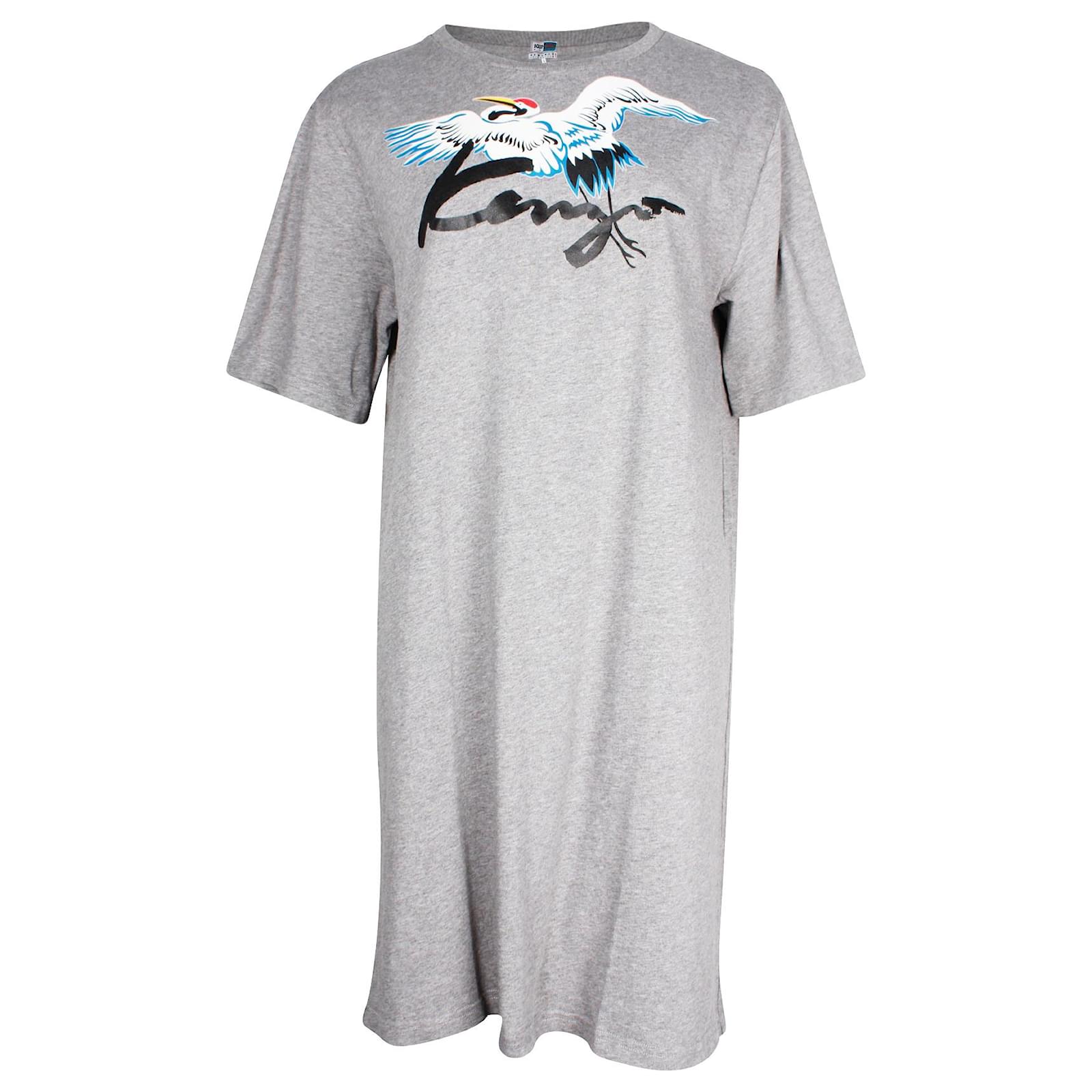 Kenzo Memento Capsule Graphic T-Shirt Dress in Grey Cotton ref.JC960160 (Sold) - Joli Closet Kenzo Memento Capsule Graphic T-Shirt Dress in Grey Cotton ref.JC960160 (Sold) - Joli Closet