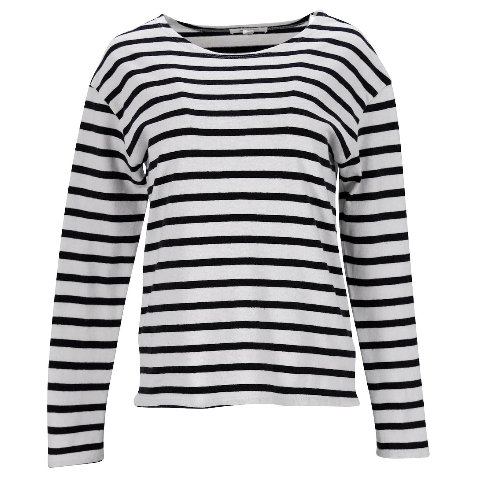 Nili Lotan Black & White outlet Striped Long Sleeve T-Shirt - Small