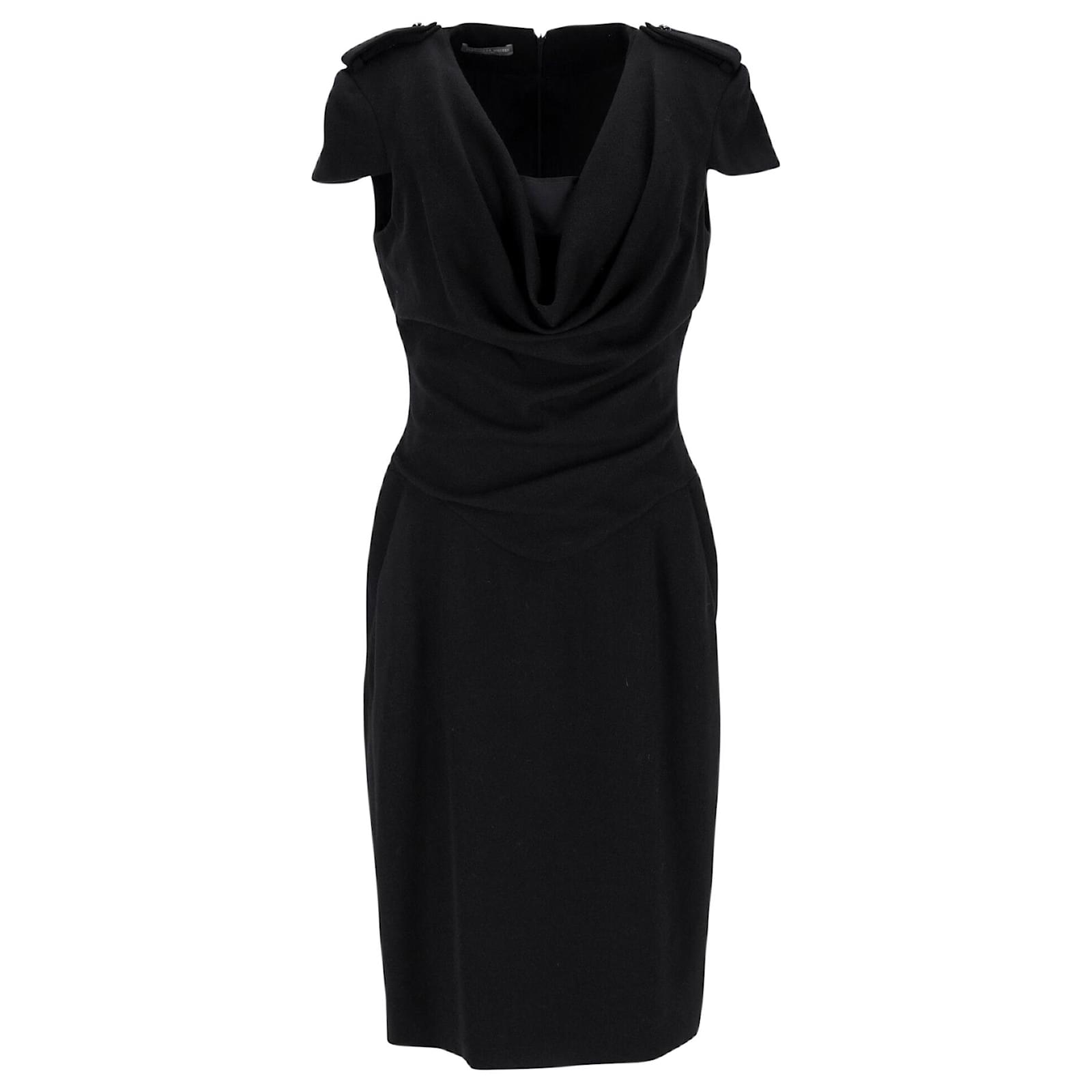 blue dress for baby girl Vintage Alexander McQueen Black and Gold Dress – Chloe Vintage