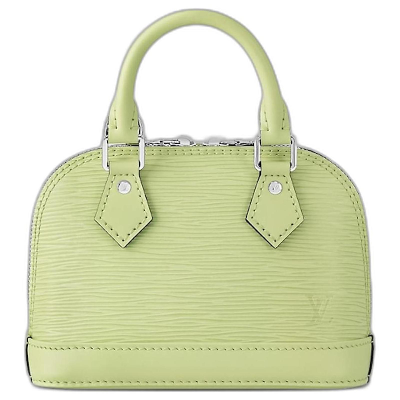 Louis Vuitton Alma Green Leather Handbag (Pre-Owned)