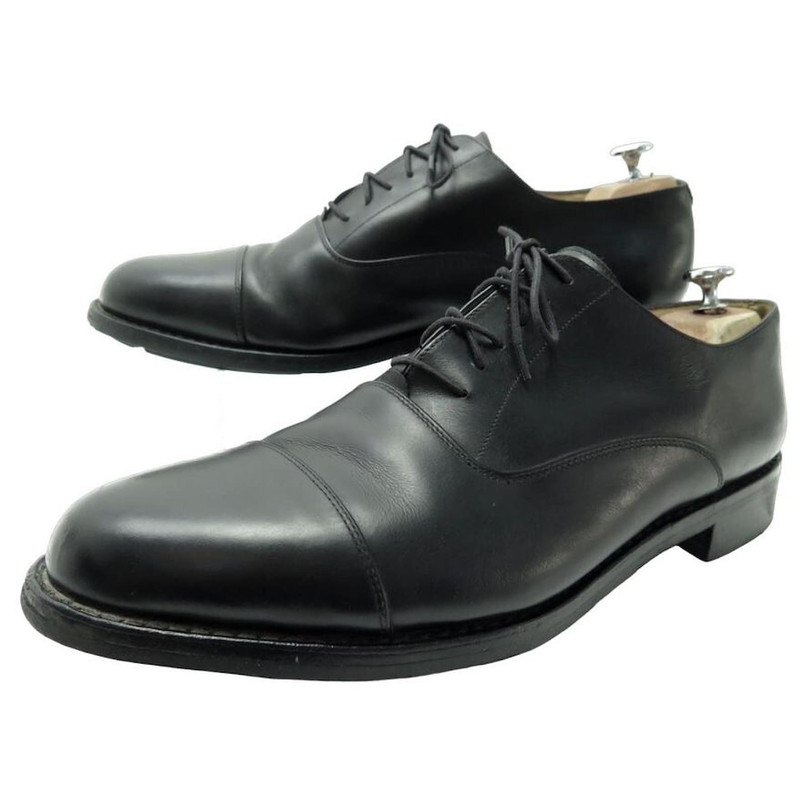 Cap Toe Black Leather / 12.5