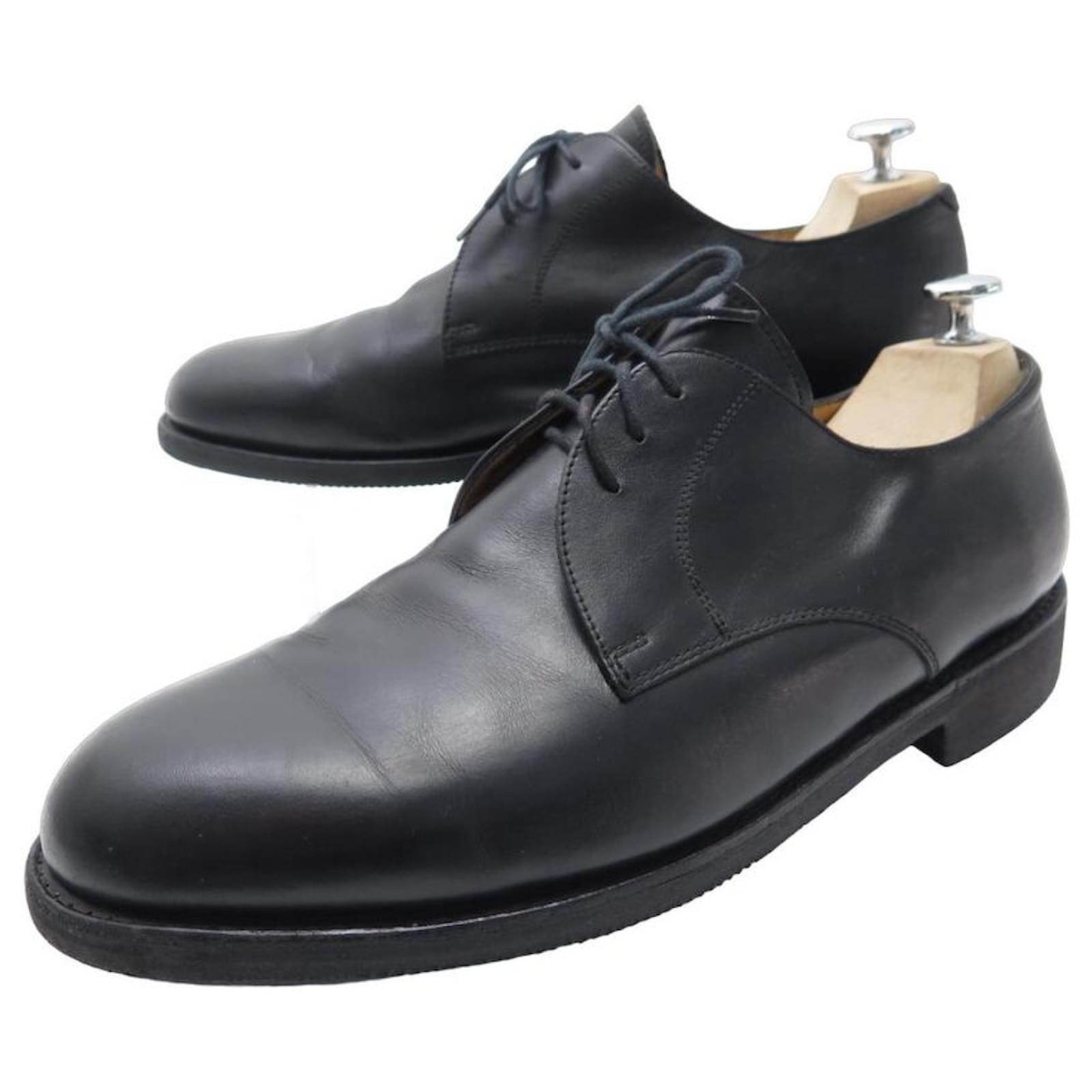 PARABOOT DERBY SHOES 45 BLACK LEATHER SHOES ref.961045 - Joli Closet