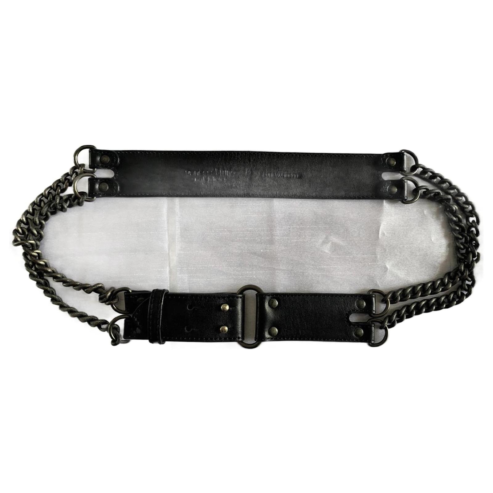 Duo Belt - by Far - Grey - Croc Leather