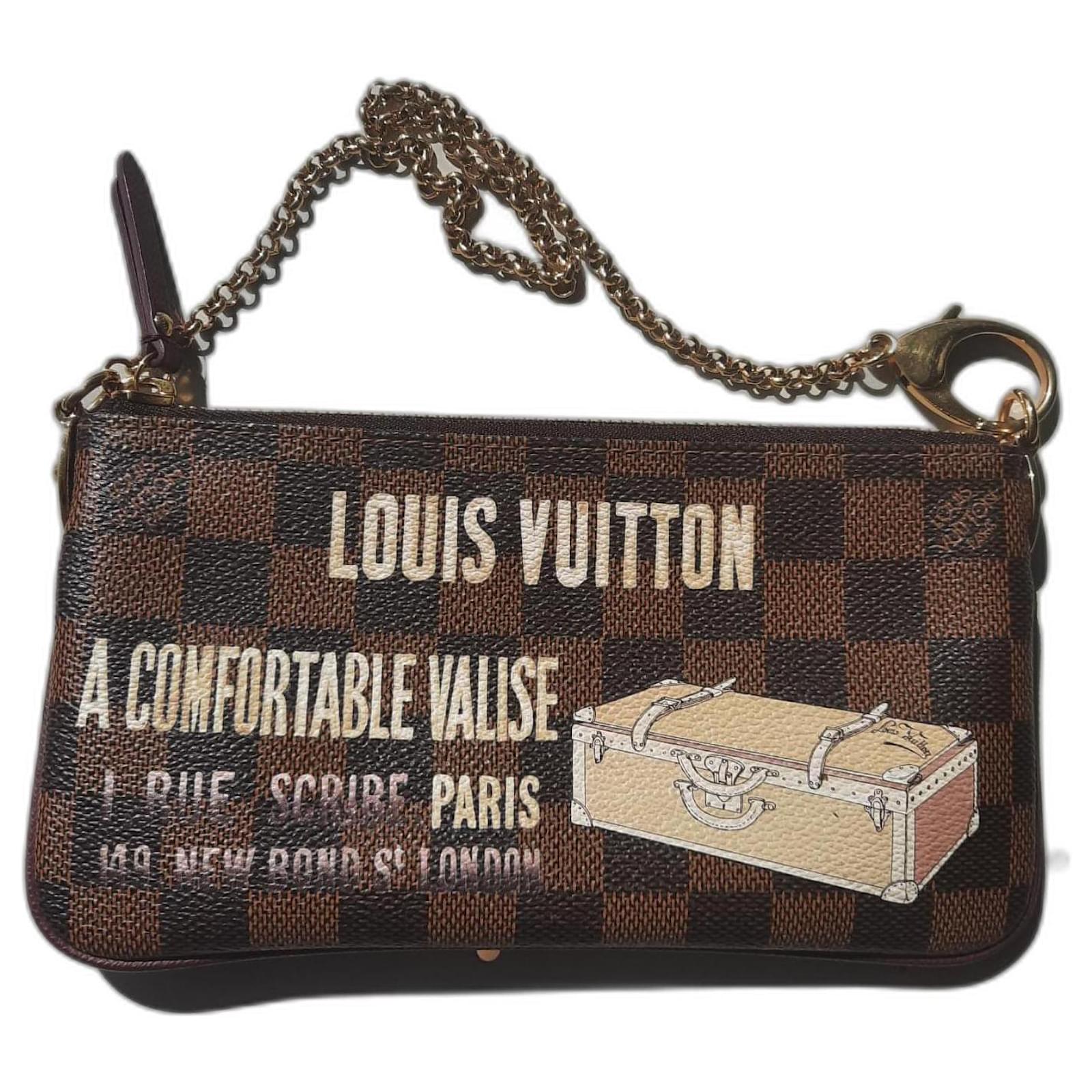 Louis Vuitton clutch Damier ebene Cloth ref.961268 - Joli Closet