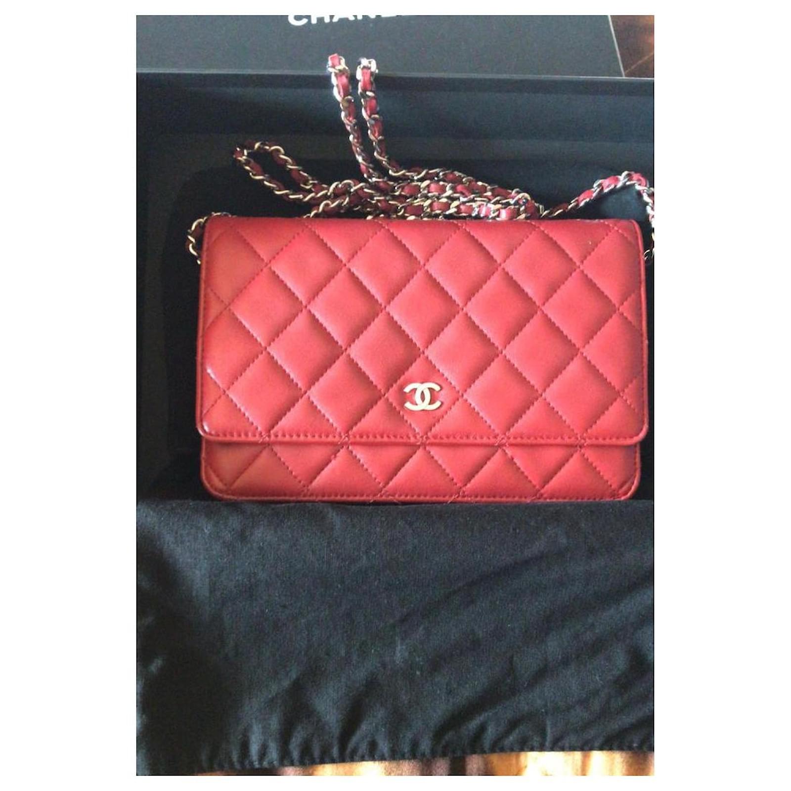 chanel wallet on chain pink