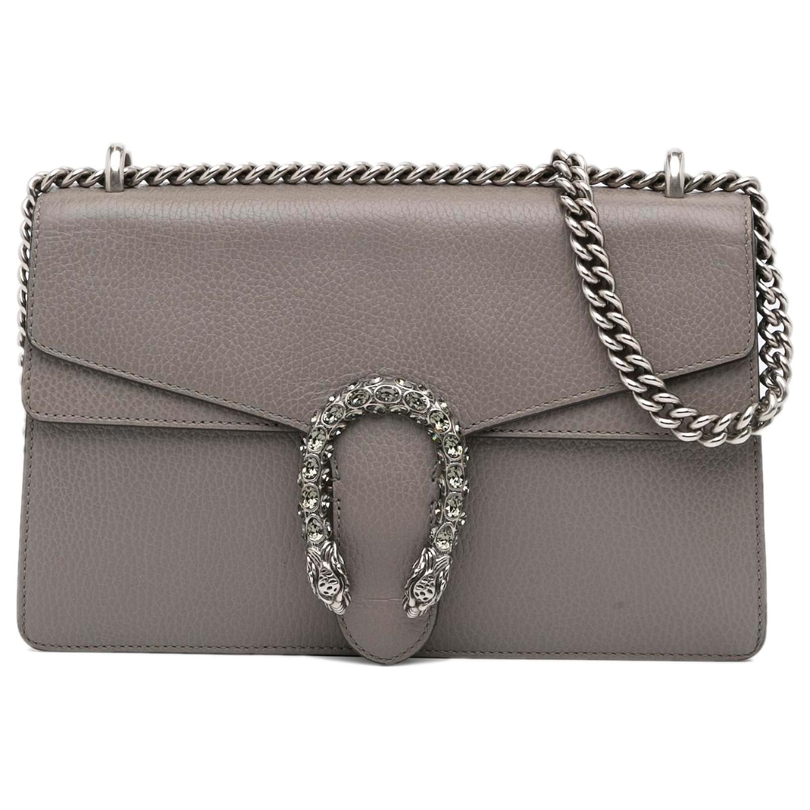 Gucci Gray Small Dionysus Shoulder Bag Grey Leather Pony-style calfskin  ref.961600 - Joli Closet