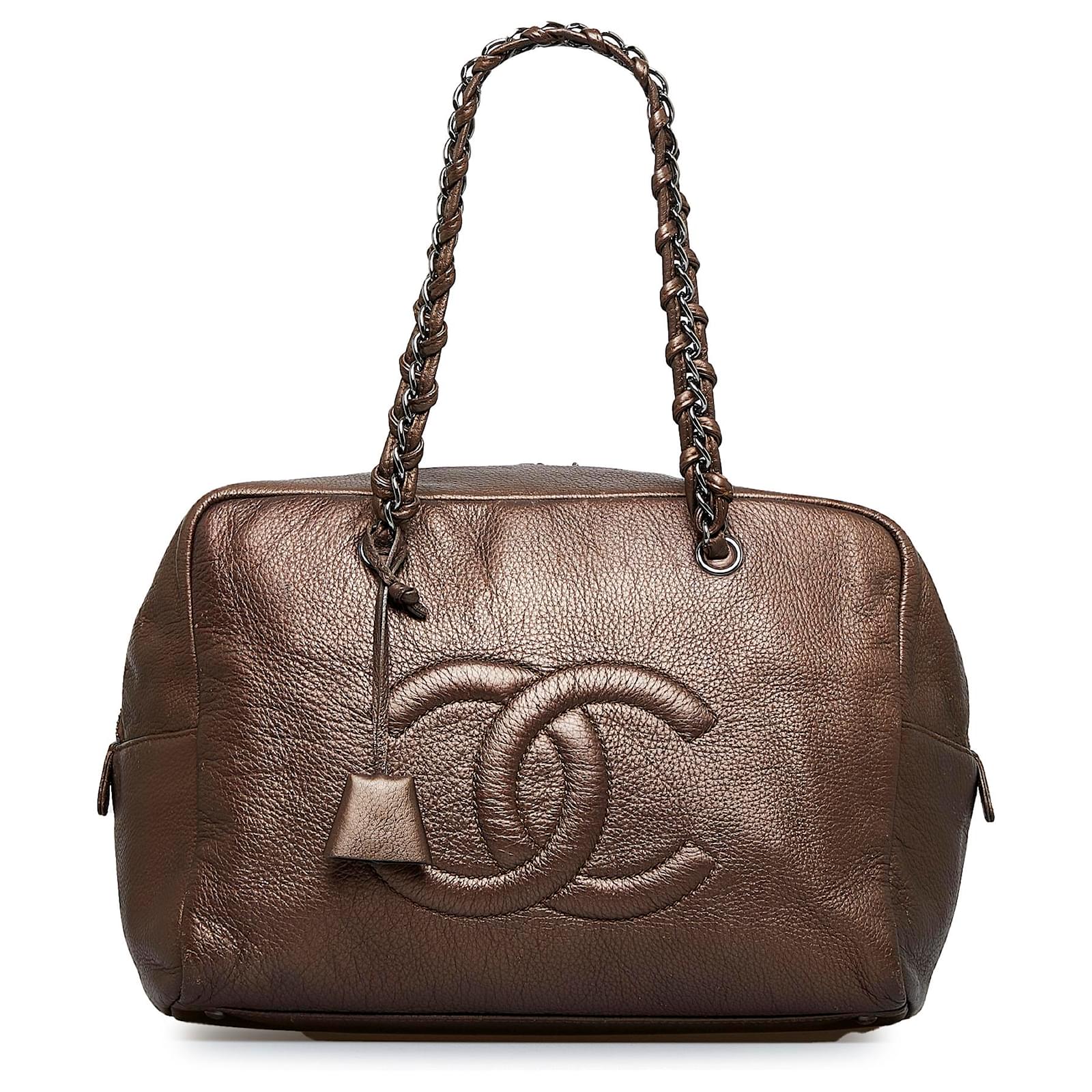 Chanel Dark Brown Fur Chain Shoulder Bag Chanel