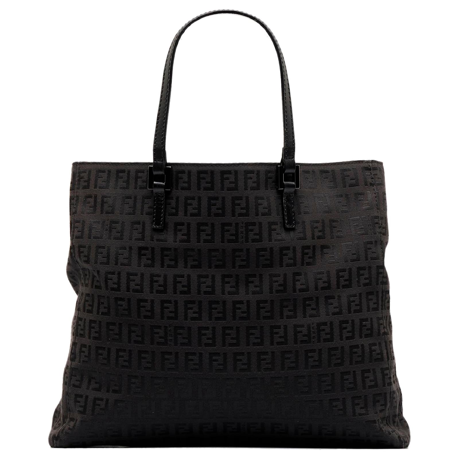 Fendi Black Zucchino Tote Cloth Cloth ref.961659 - Joli Closet