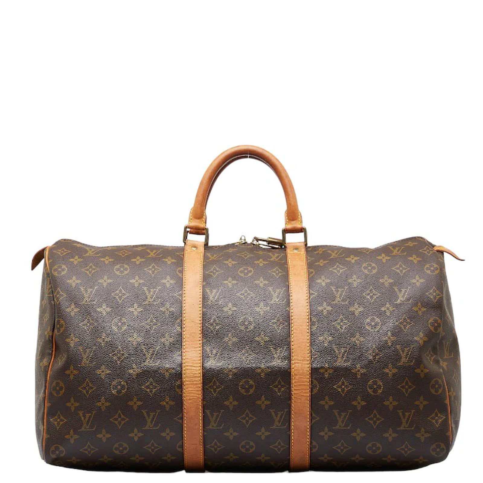 Brown Louis Vuitton Monogram Keepall 50 Travel Bag