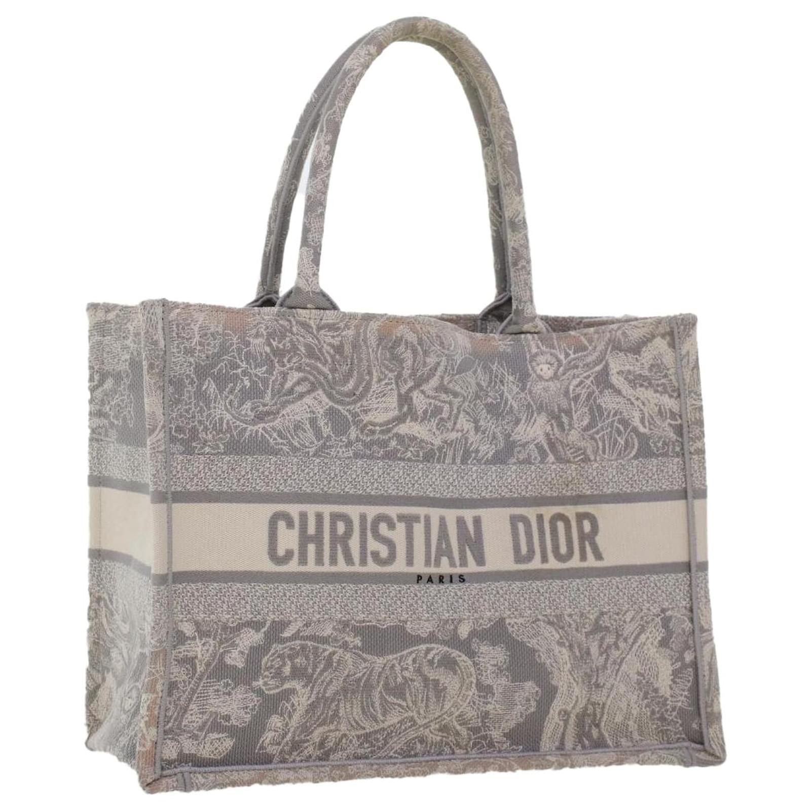Christian Dior Book Tote Bag Canvas Gray M1286ZTDT_M932 Auth bs6141 Grey  Cloth ref.961801 - Joli Closet