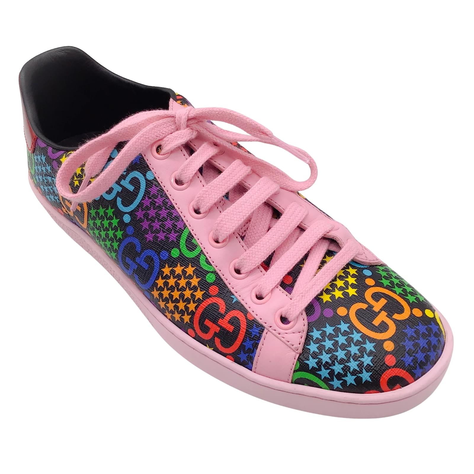 Gucci Black Rosa Multi Ace GG Supreme Psychedelic zapatillas