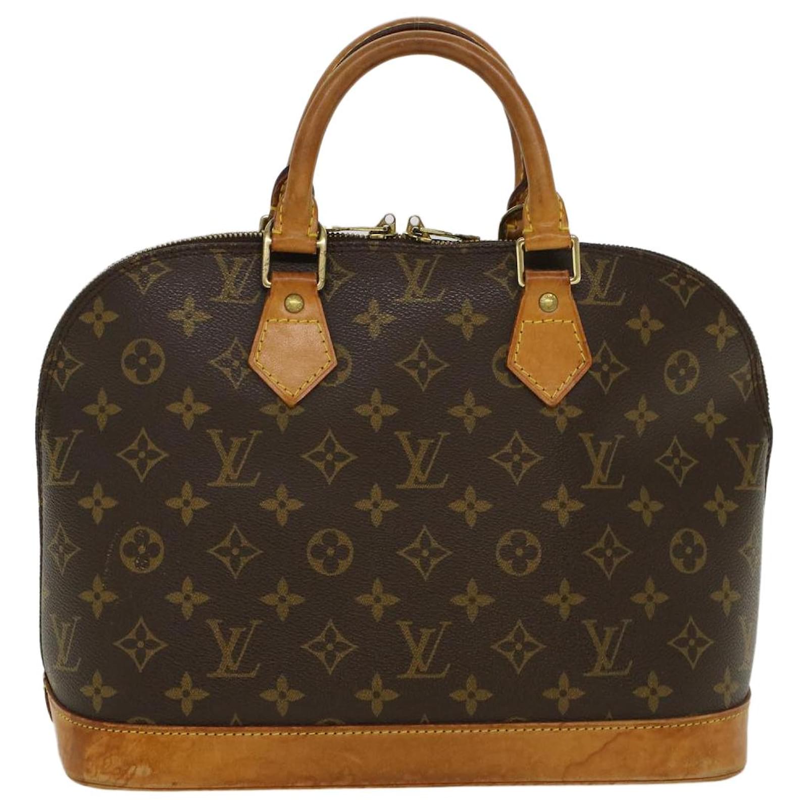 LOUIS VUITTON Monogram Mini Alma Haut Hand Bag Khaki M92203 LV