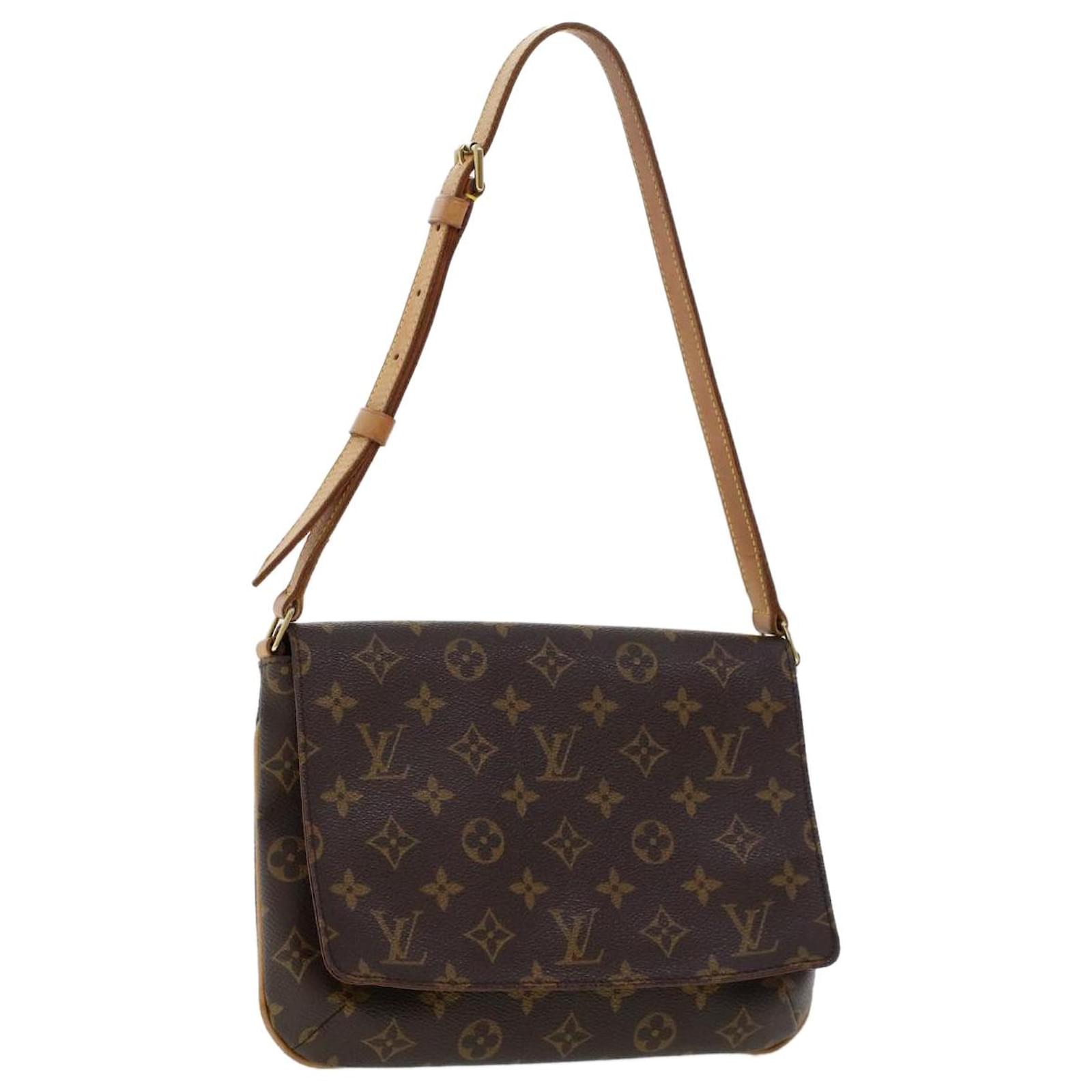 Handbags Louis Vuitton Louis Vuitton Monogram Musette Tango Shoulder Bag M51257 LV Auth ar8690