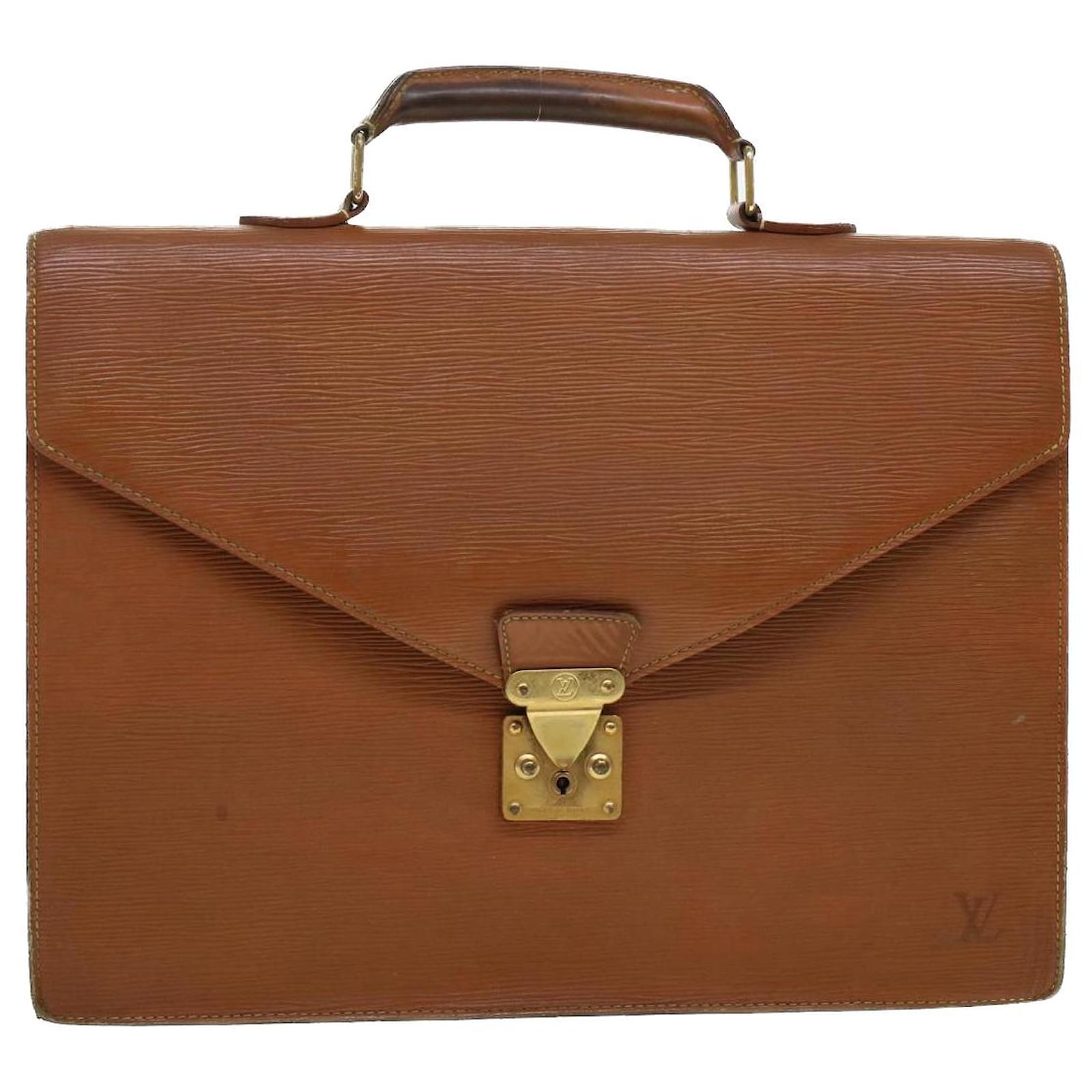 LOUIS VUITTON M53305 Monogram Serviette Fermoir Business bag Briefcase Brown