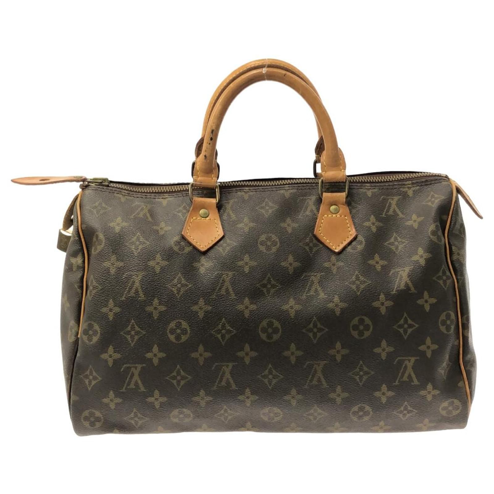 Louis Vuitton Speedy 35 Brown Cloth ref.962754 - Joli Closet