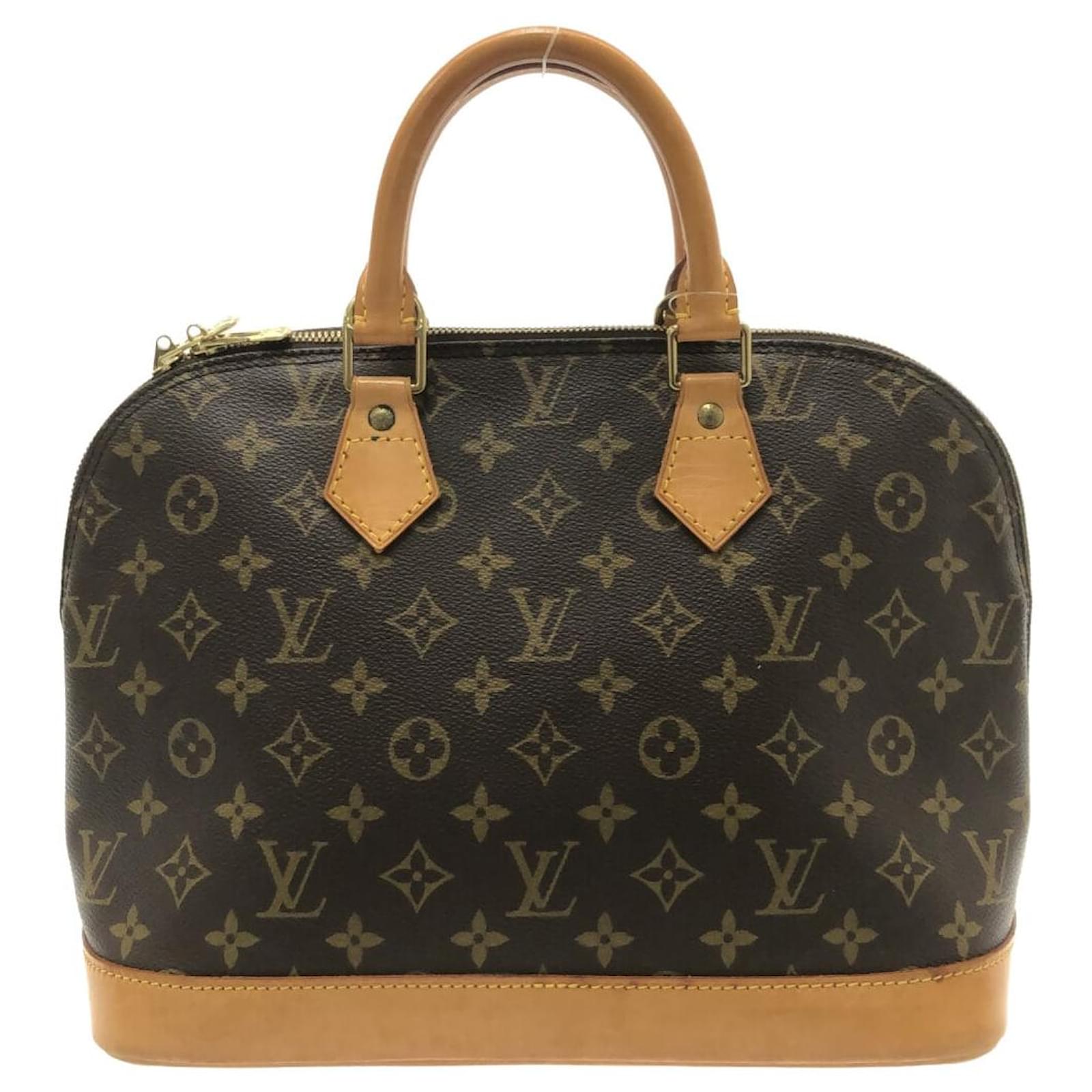 LOUIS VUITTON Monogram Vernis Alma BB Hand Bag Beige Dunne M90175 LV A