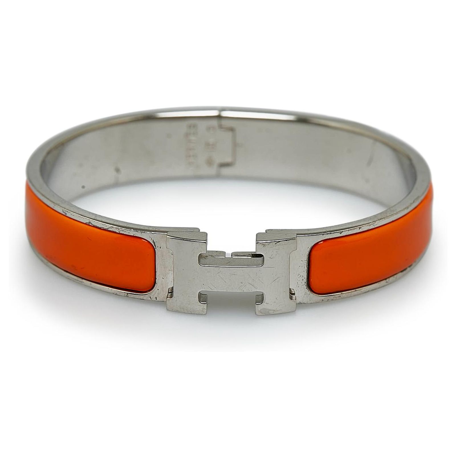 Ring Hermès Hermes Silver Clic Clac H Bracelet Silvery Metal ref.963270 ...