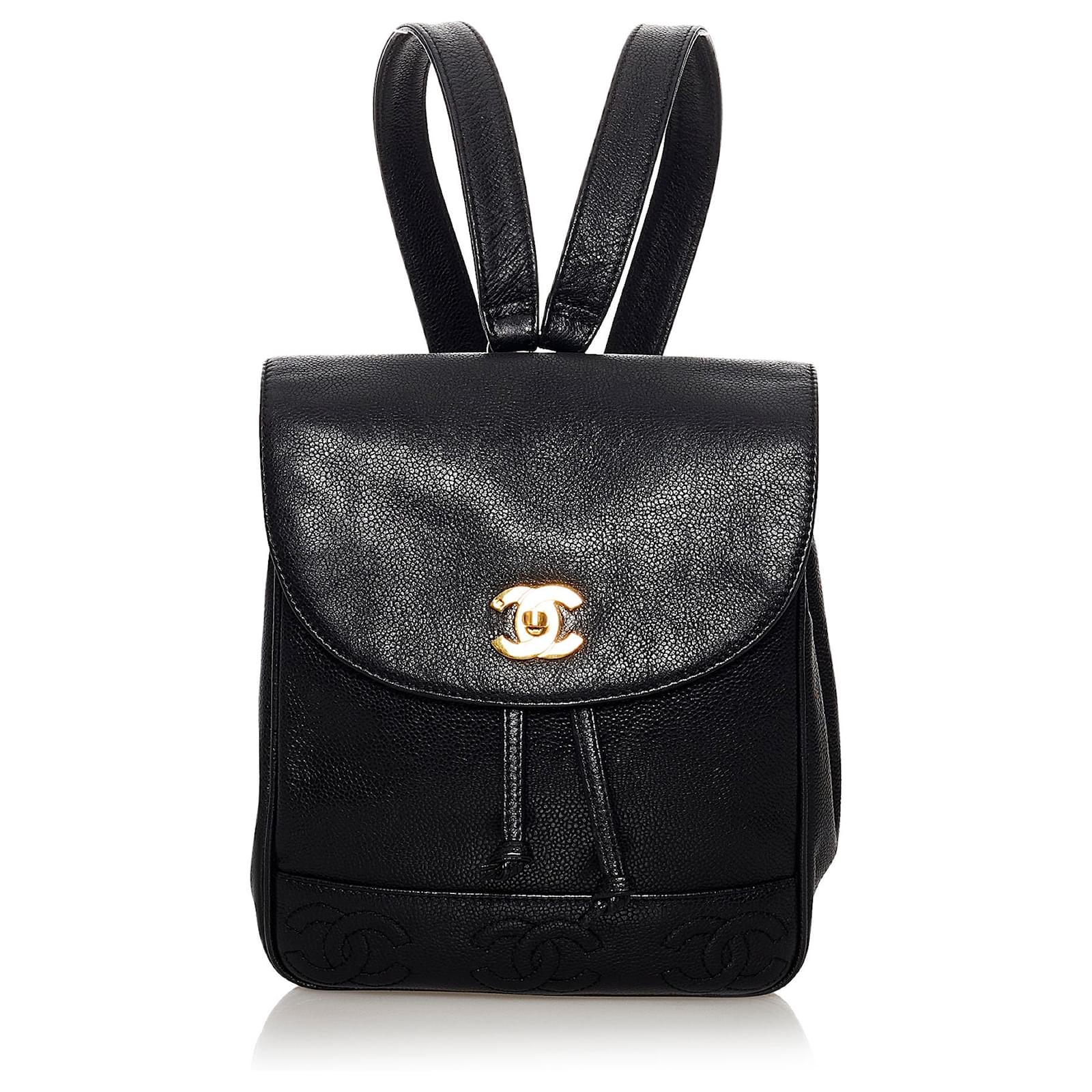 Chanel Black Caviar Leather Backpack ref.963275 - Joli Closet
