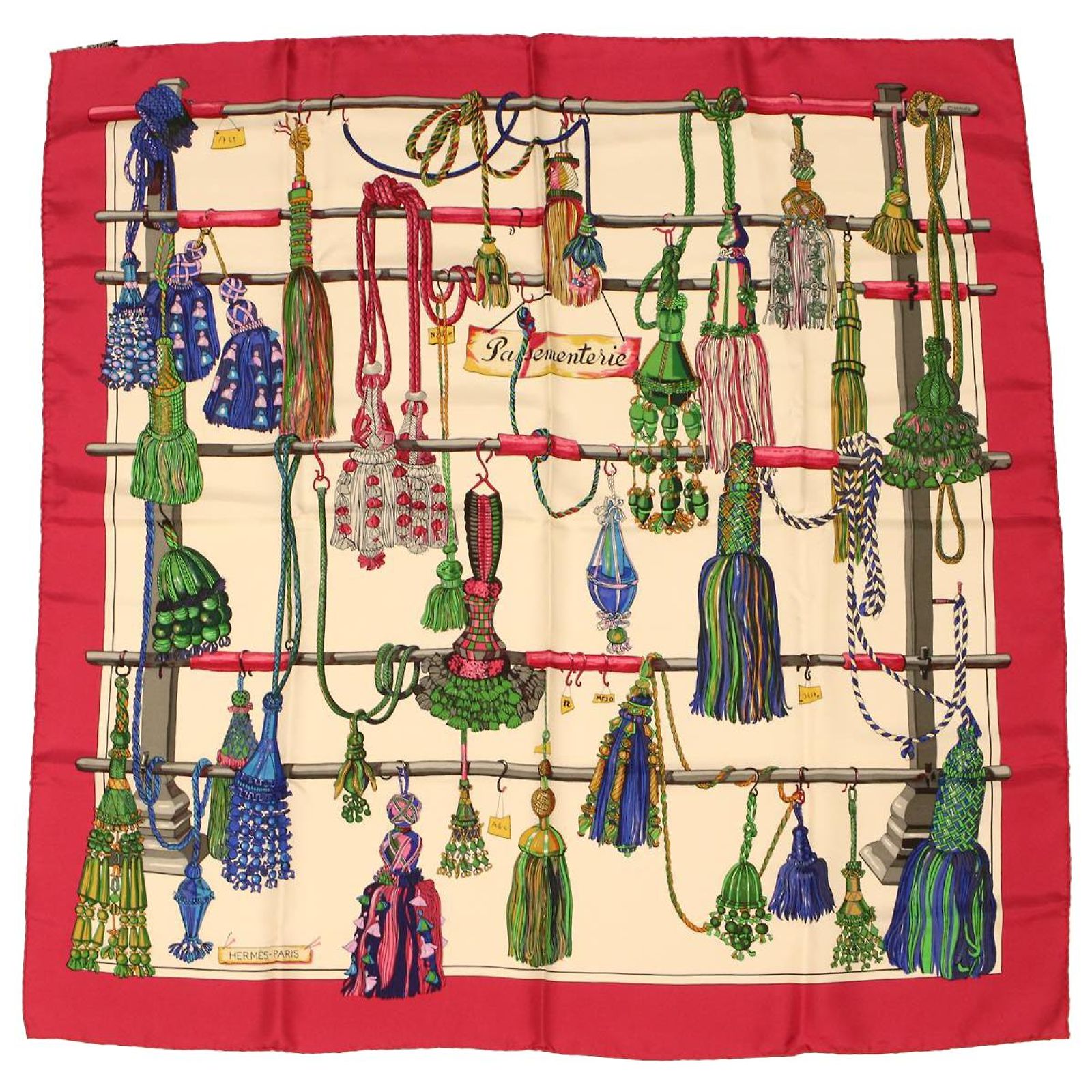 Écharpe HERMES Carré 90 Lavie Précieuse De La Méditerranée - Occasion - Écharpe Enveloppe Femme