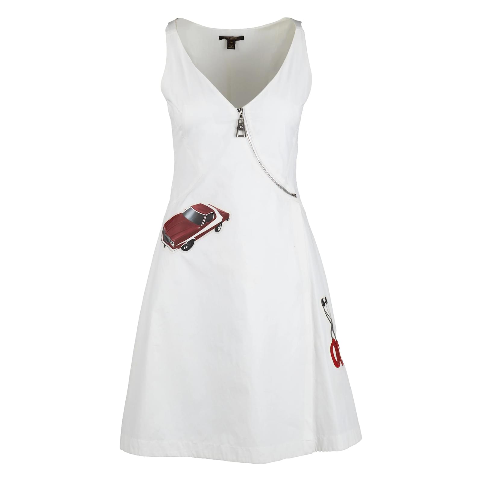 Louis Vuitton Series 2 Patch Dress White Cotton ref.963425 - Joli Closet