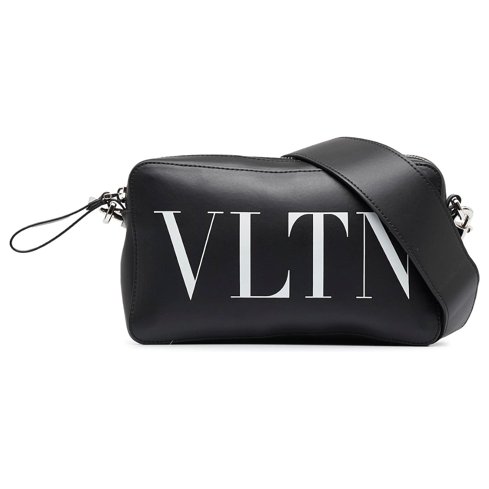 Valentino VLTN Logo Leather Crossbody Bag Black Pony-style calfskin  ref.745361 - Joli Closet