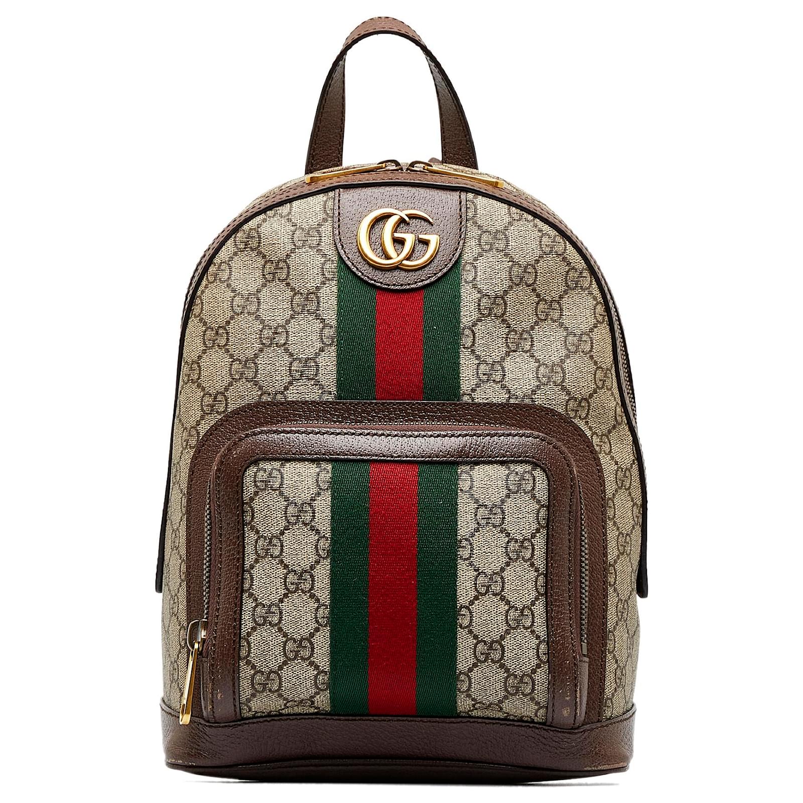 Gucci `Gg Supreme` Backpack in Brown for Men