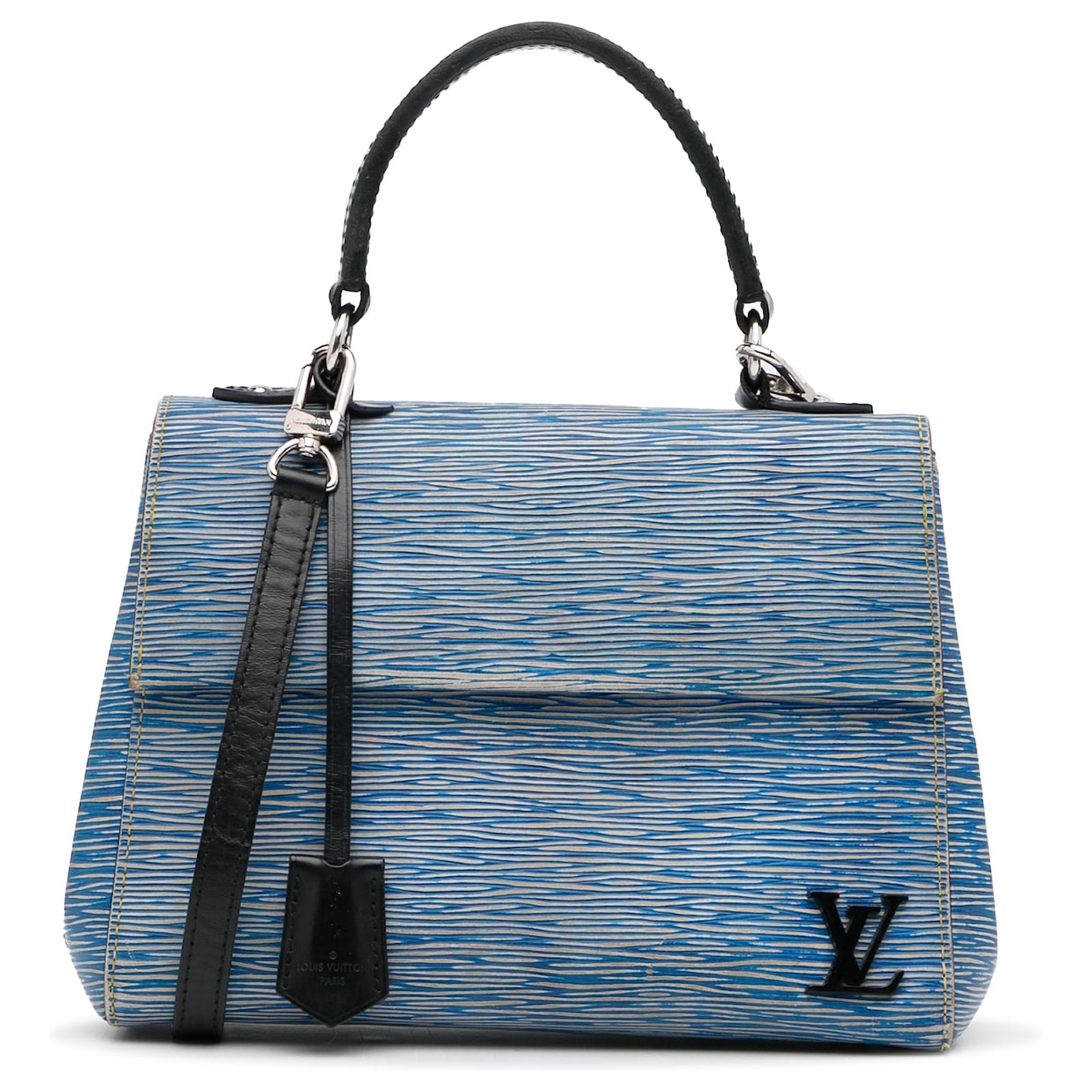 Louis Vuitton borsa Cluny in pelle Epi azzurra