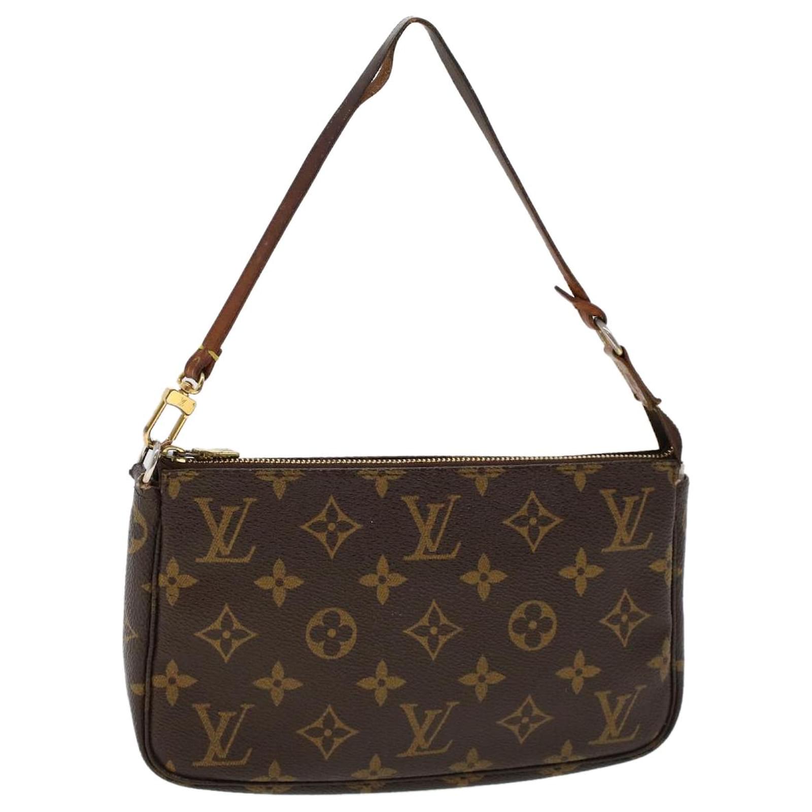 Brown Louis Vuitton Monogram Pochette Accessoires Baguette