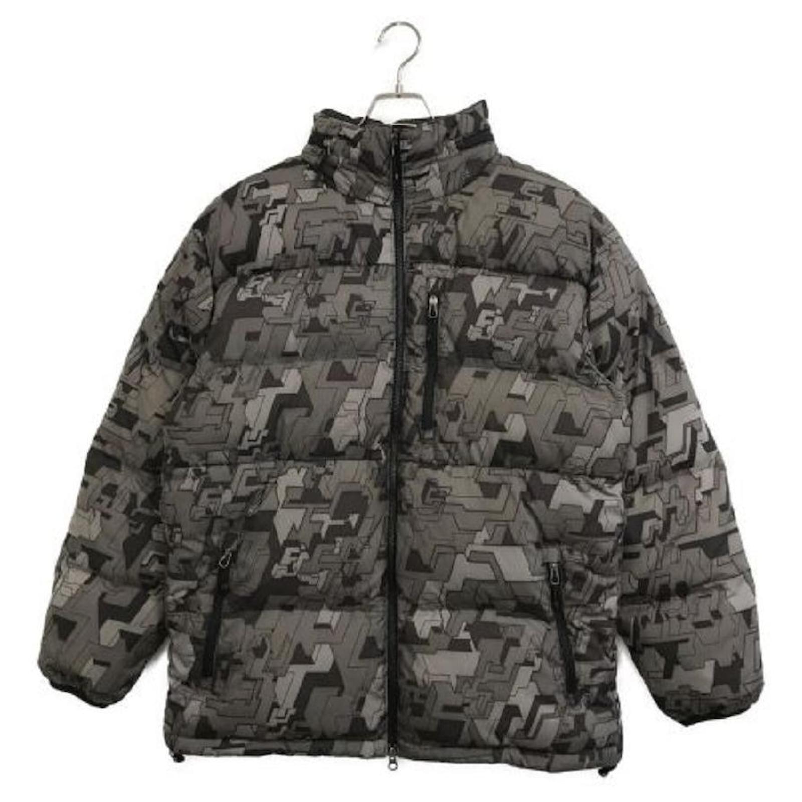 Autre Marque ****STUSSY Gray Down Jacket Grey Polyester ref.965118