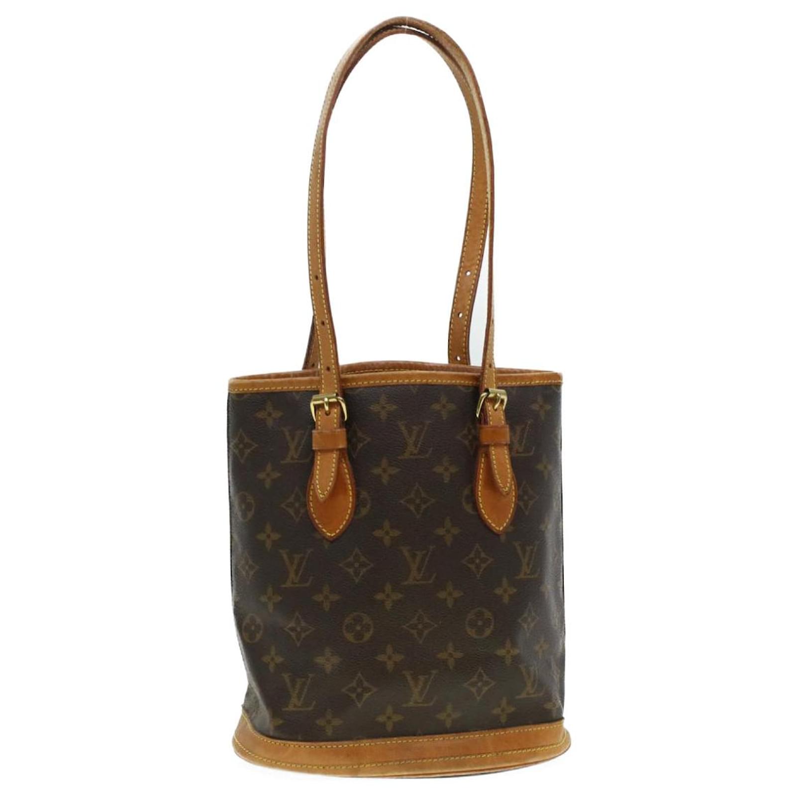 Louis Vuitton Auth Louis Vuitton Monogram Petit Bucket M42238 Women's Tote  Bag