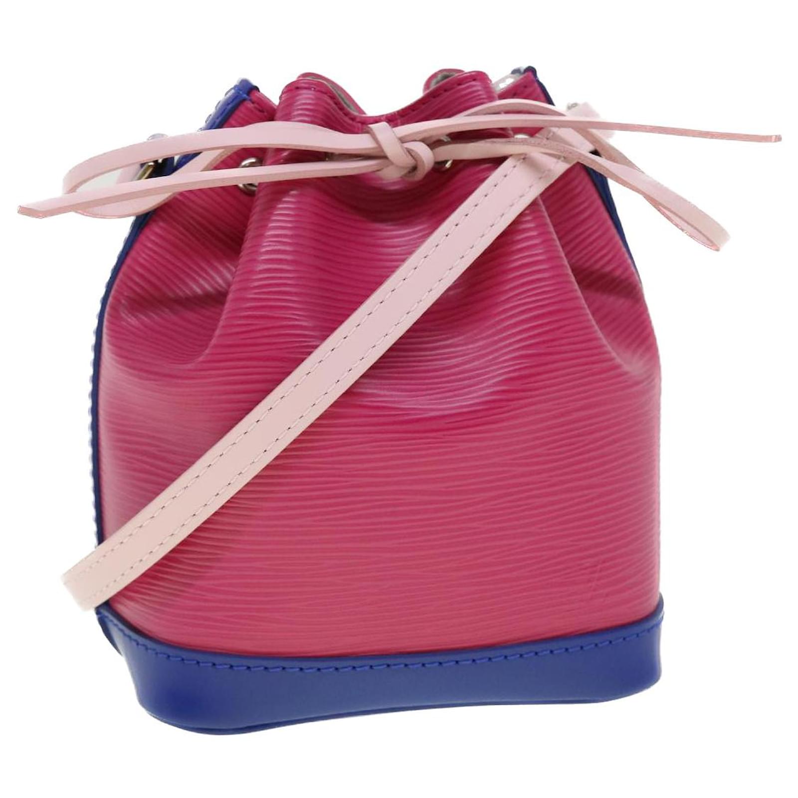 LOUIS VUITTON Epi Nano Noe Shoulder Bag Pink Blue Red M42502 LV