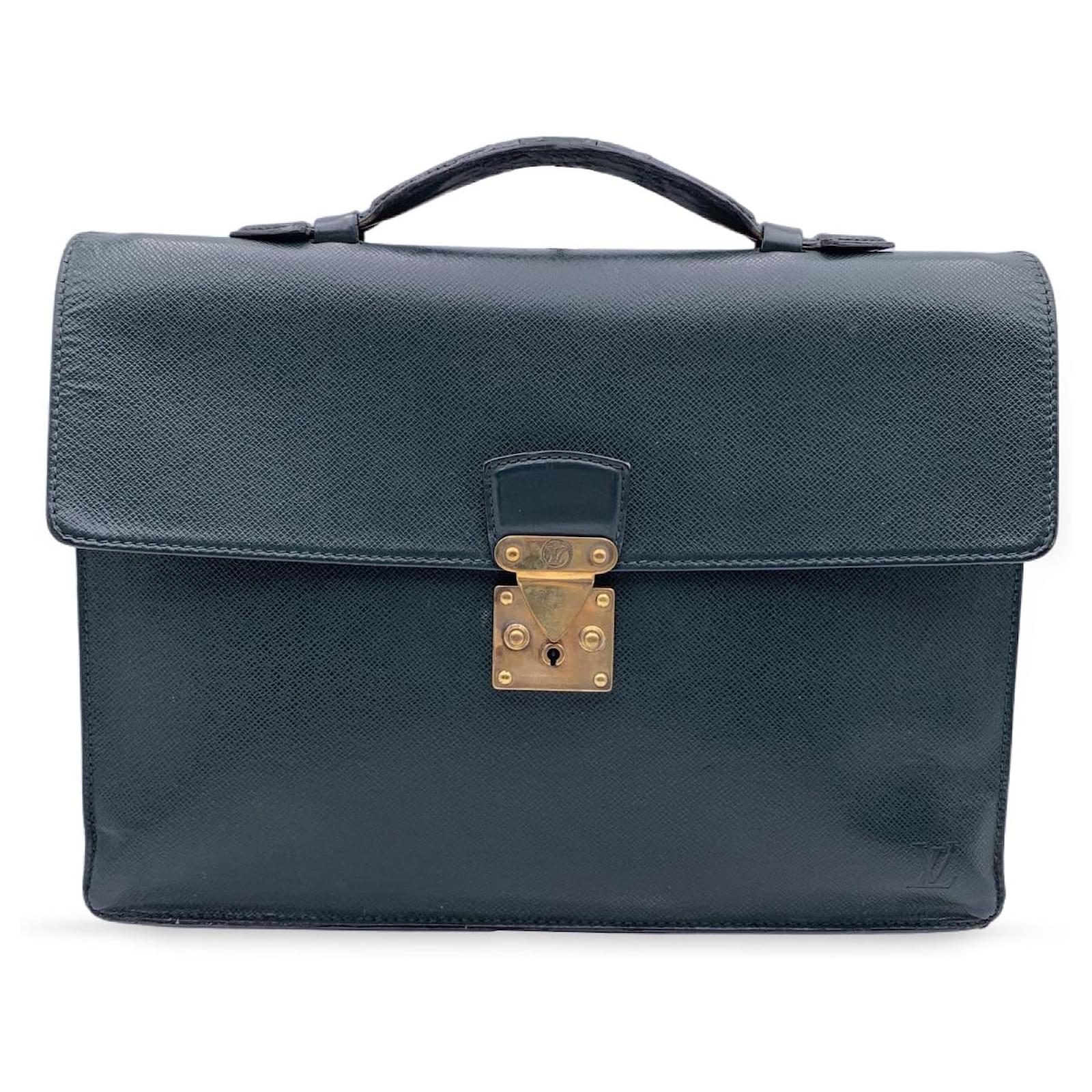 LOUIS VUITTON Louis Vuitton Green Taiga Leather Robusto 1 Compartment  Briefcase, Green Men's Handbag