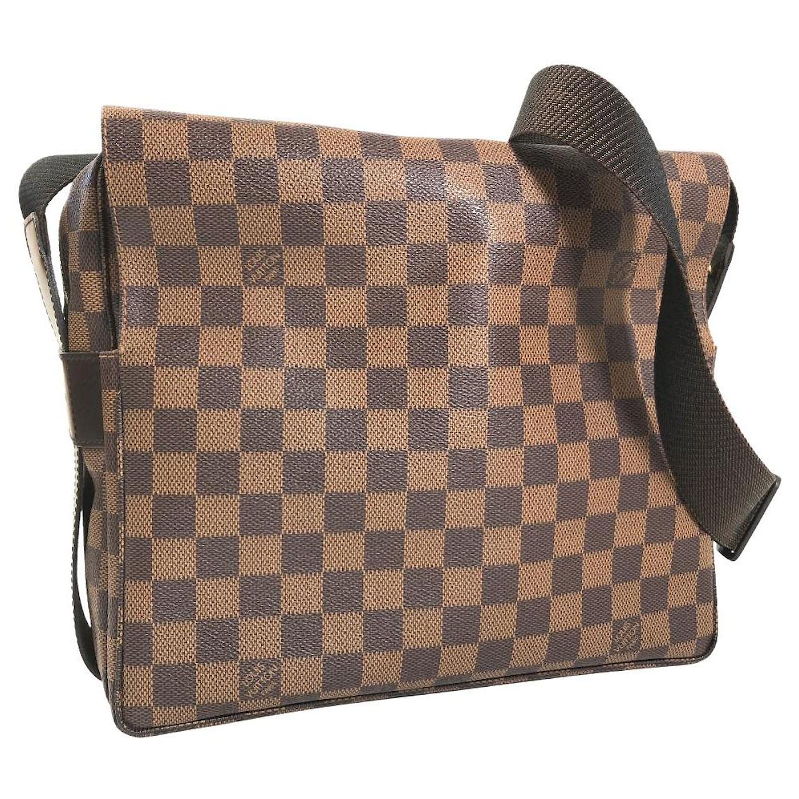 Louis Vuitton Naviglio Damier Ebene Crossbody Bag Purse Handbag Brown  Leather LV