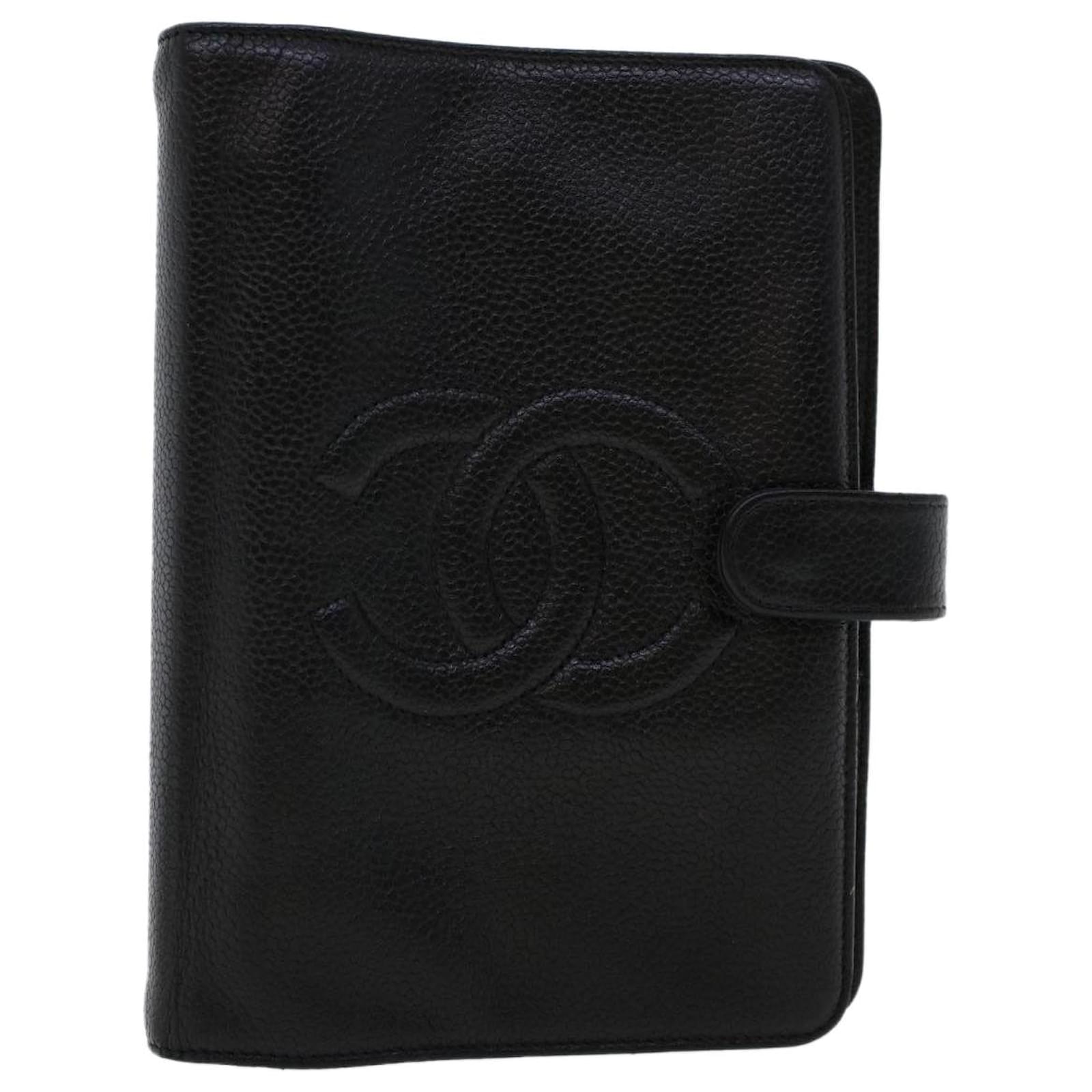 Chanel Leather cc Logo Agenda Day Planner Cover Red