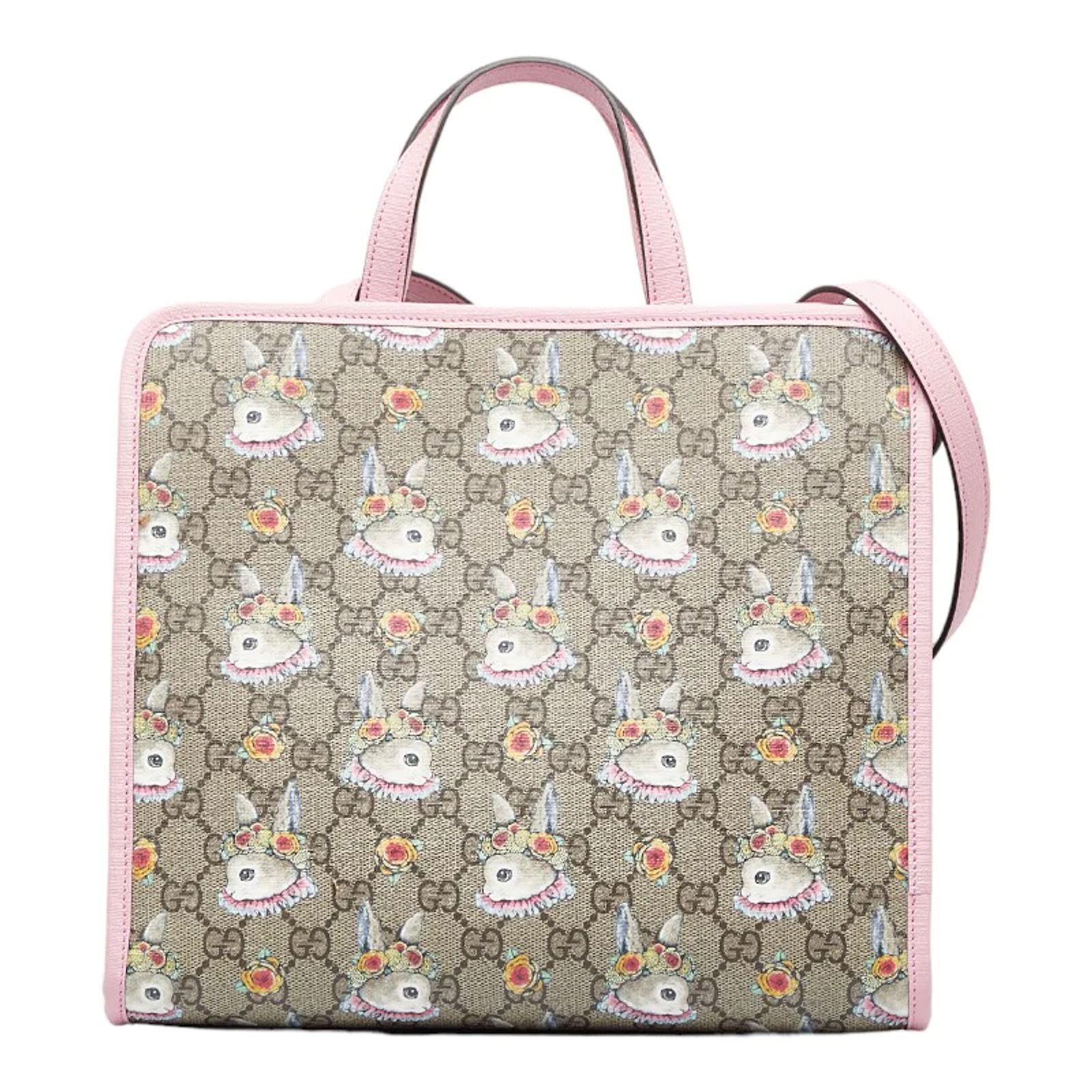 Gg Rabbit Gucci GG Supreme Rabbit Yuko Higuchi 2WAY Handbag Shoulder Bag Beige ...