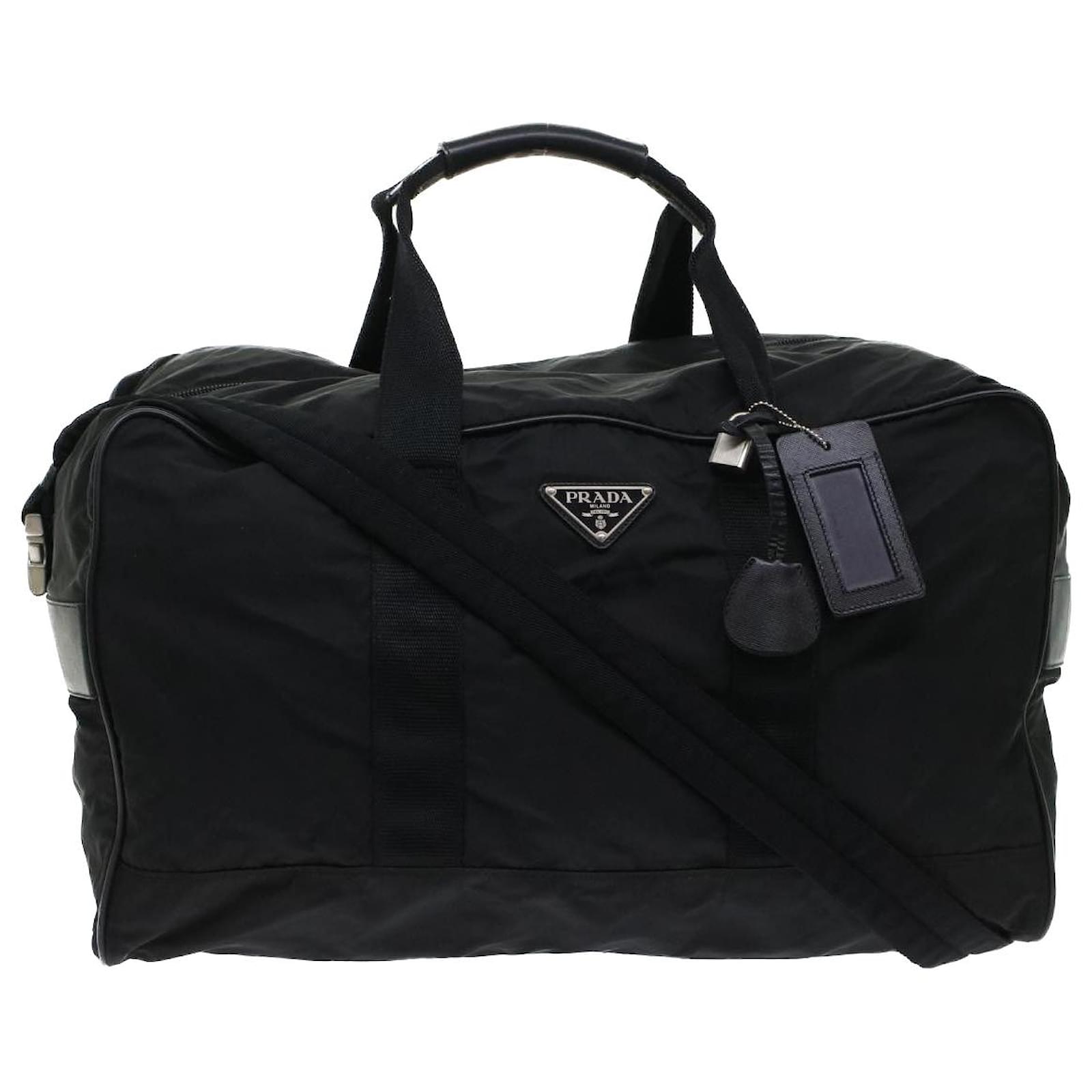 PRADA Boston Bag Nylon 2way Black Auth bs6262 ref.JC966501 (Sold
