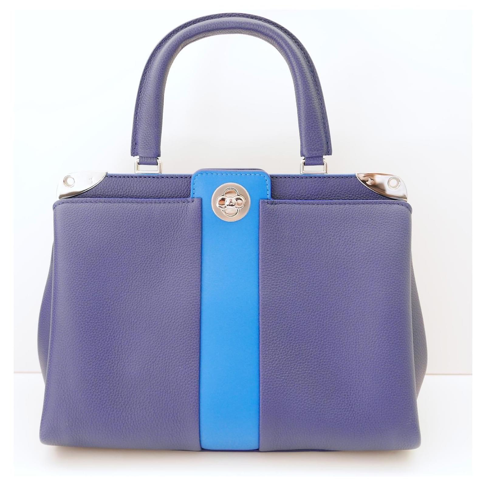 Louis Vuitton Navy Blue Leather Lockme II BB Bag Louis Vuitton