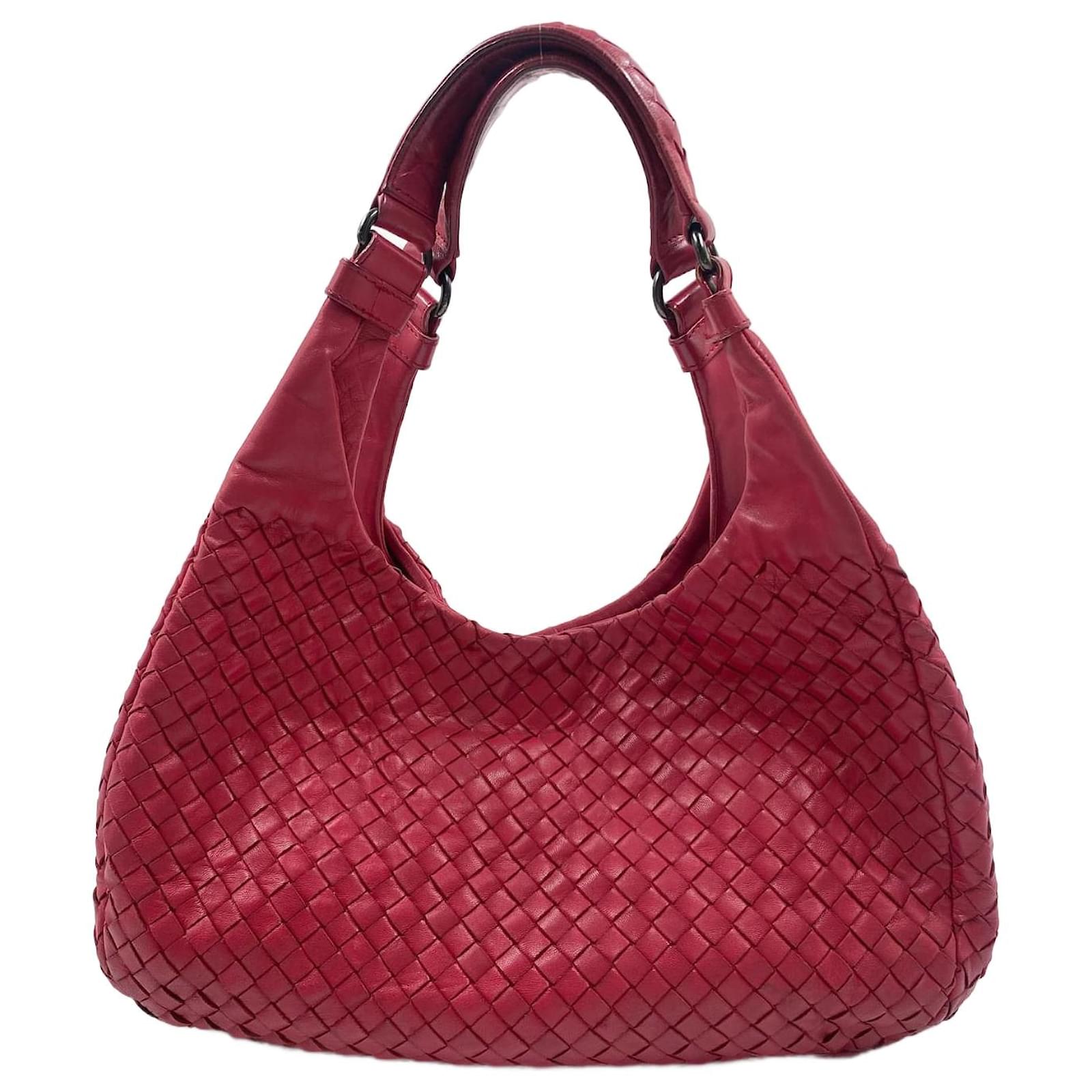 Bottega Veneta Red Intrecciato Hobo Bag Leather ref.1022476 - Joli