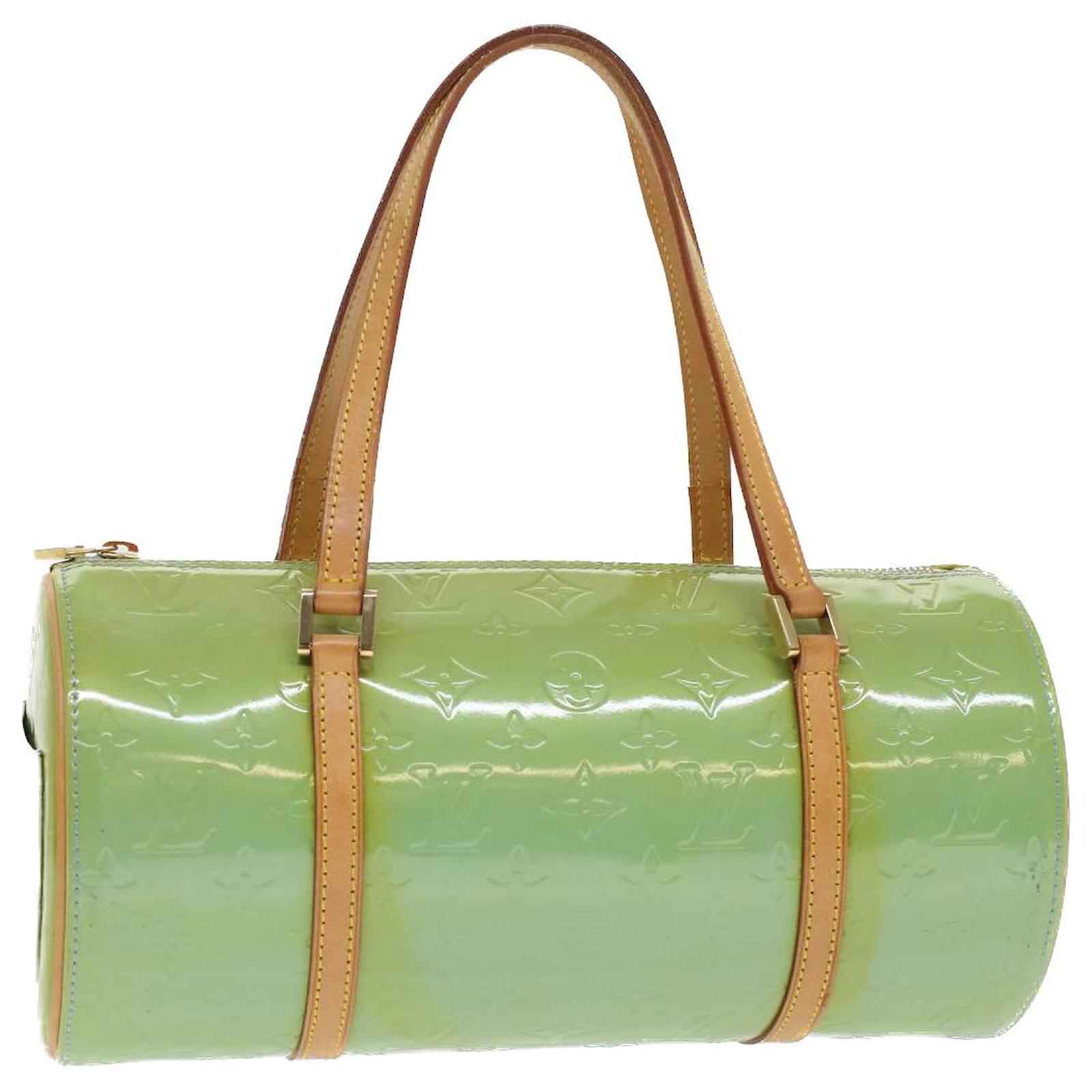 LOUIS VUITTON GREEN PATENT VERNIS PAPILLON BAG