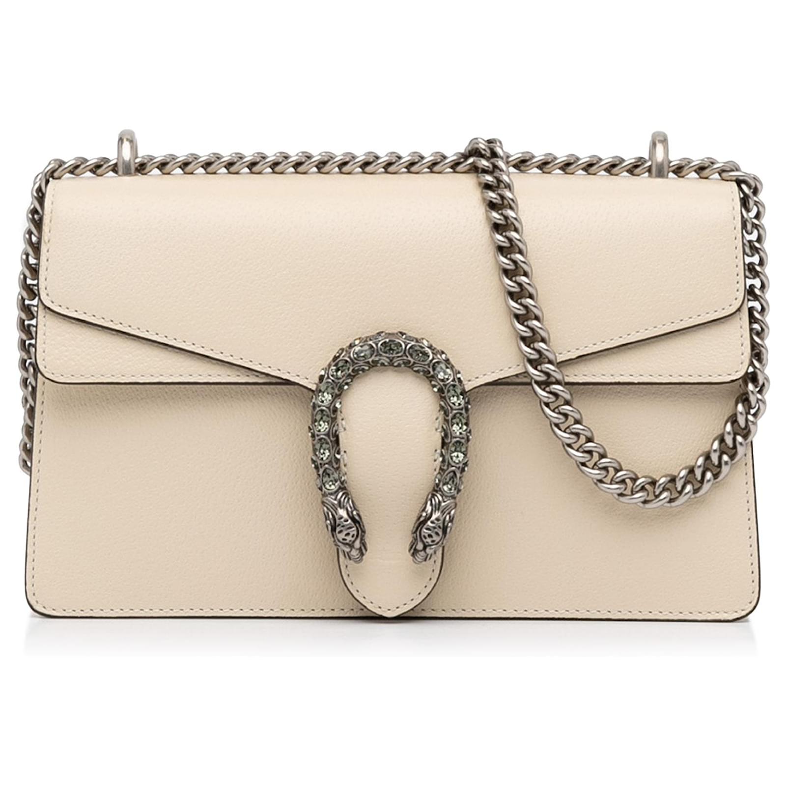 Gucci, Bags, Gucci Dionysus Small White Leather Shoulder Bag