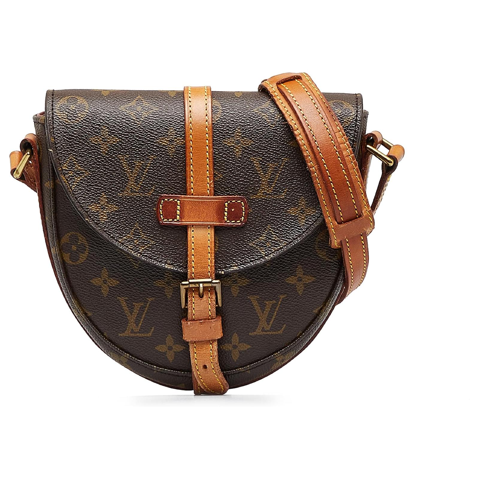 Louis Vuitton Chantilly PM canvas Monogram Brown Leather Cloth ref