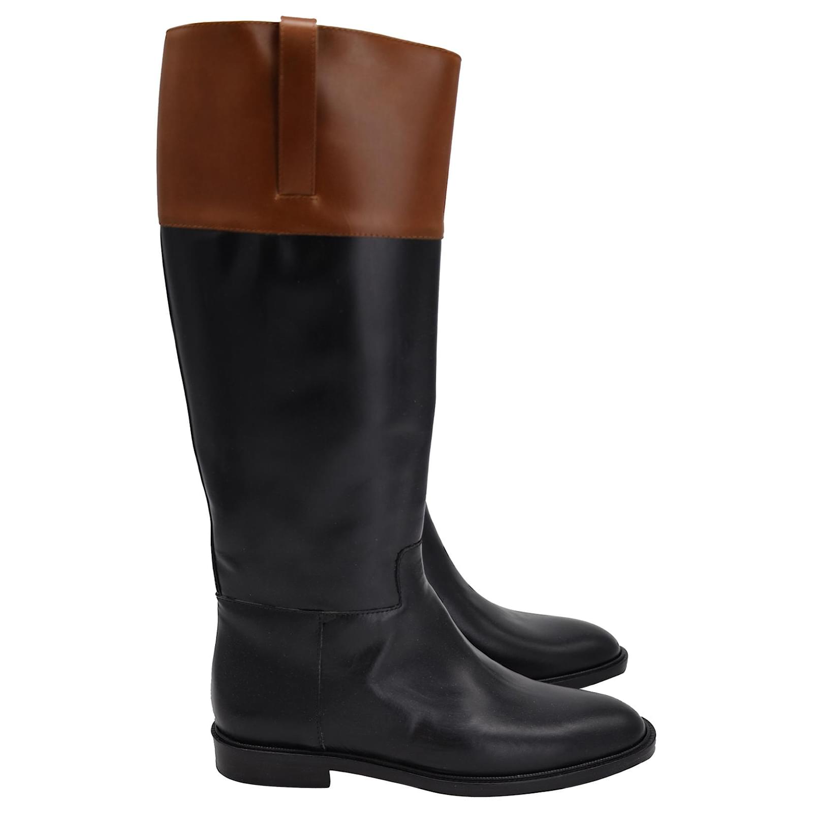 michael kors two tone riding boots