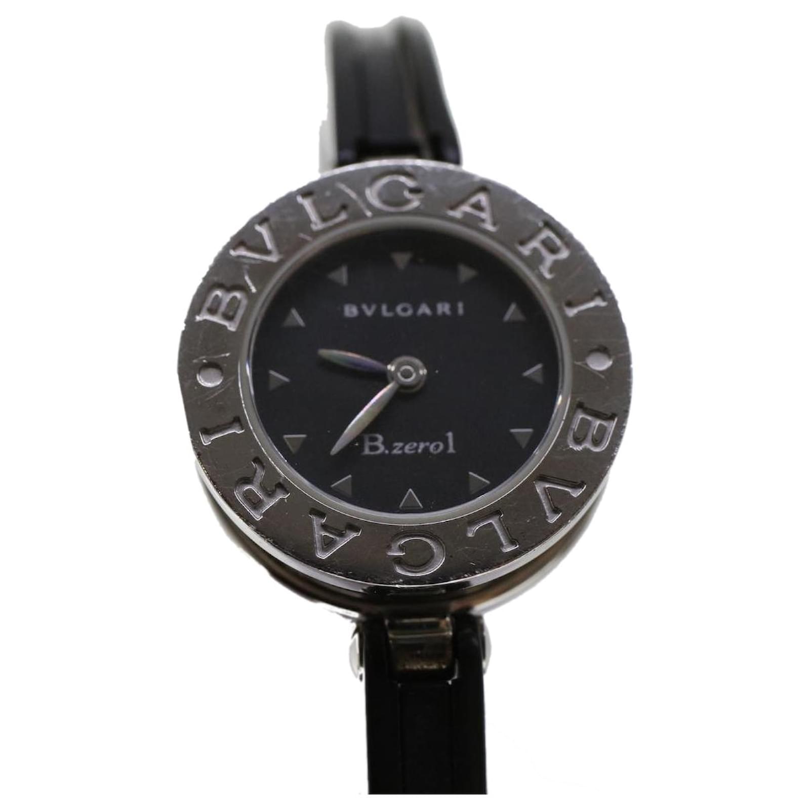 BVLGARI Watches Zero One Stainless Steel Silver Black Auth 45729