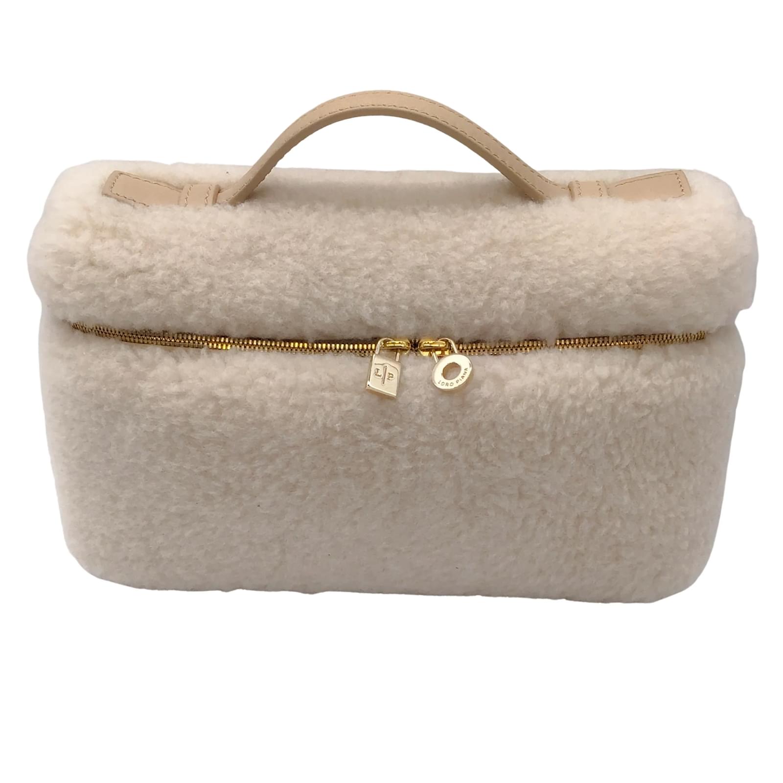Loro Piana Ivory Cashmere-Blend Pouch Bag Cream Cloth ref.967679 - Joli  Closet
