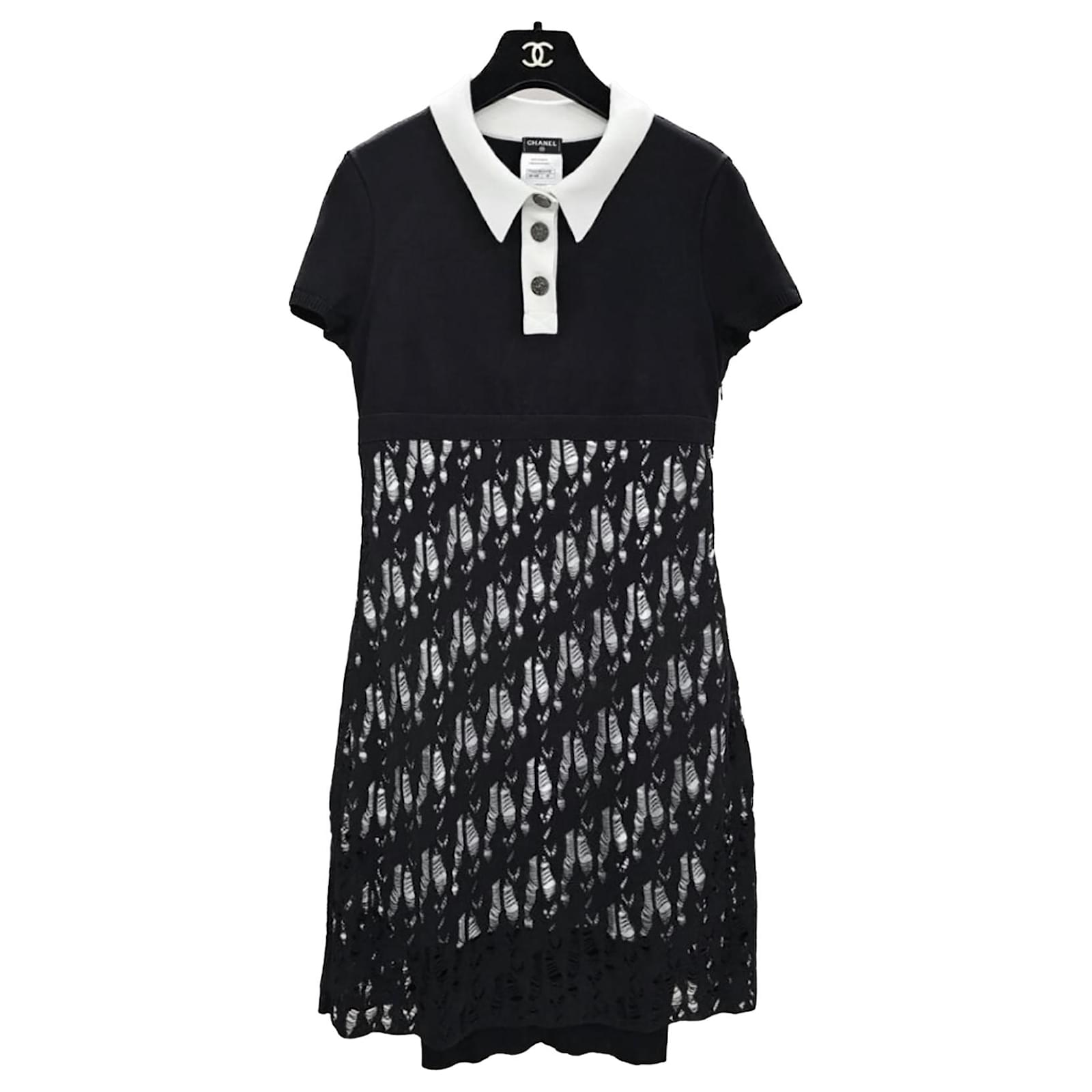 frozen fever birthday dress Chanel Black Long Sleeve Mini Dress With Frayed Details & Crystal Butt –  Sellier main image 1