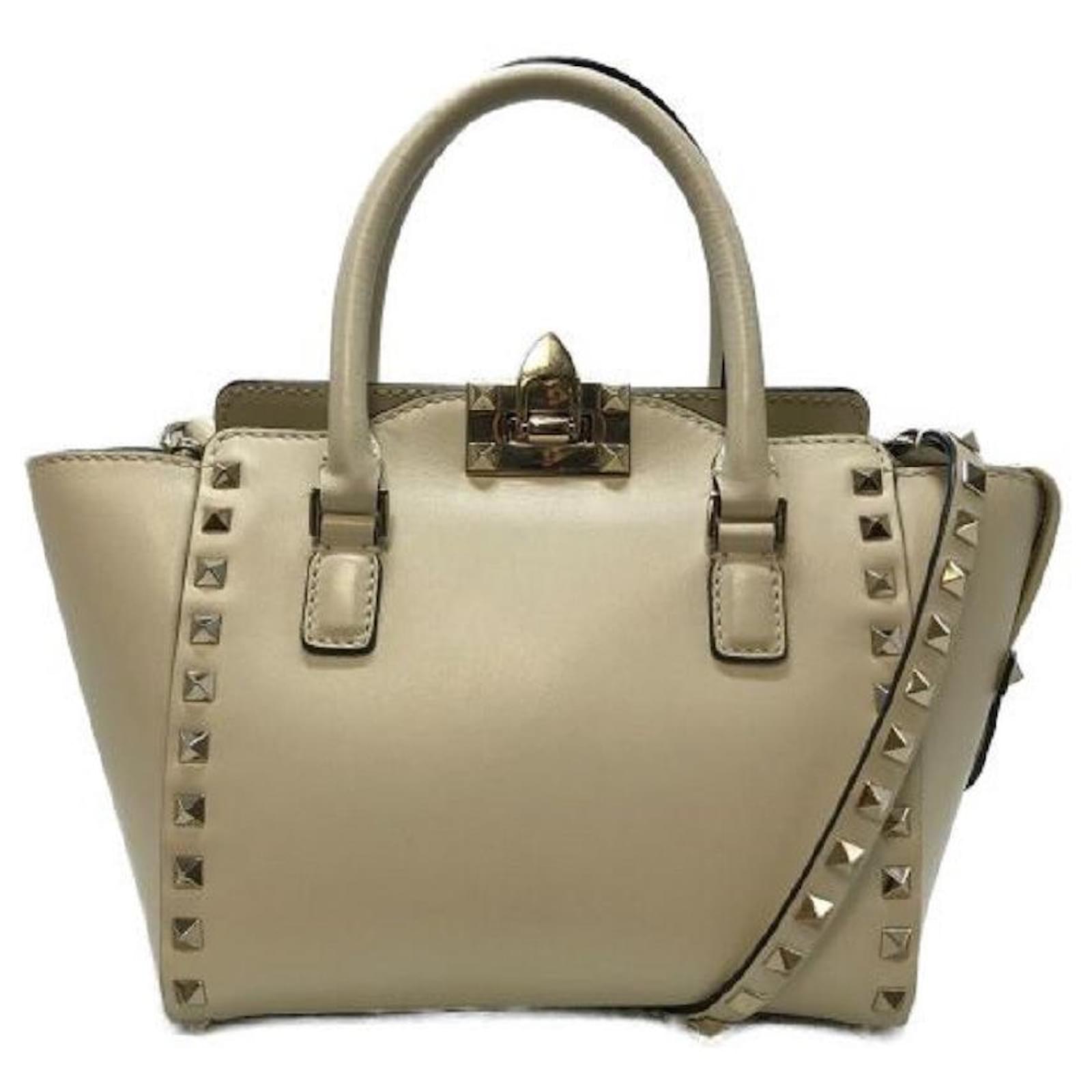 Valentino Rockstud Leather Handle Bag