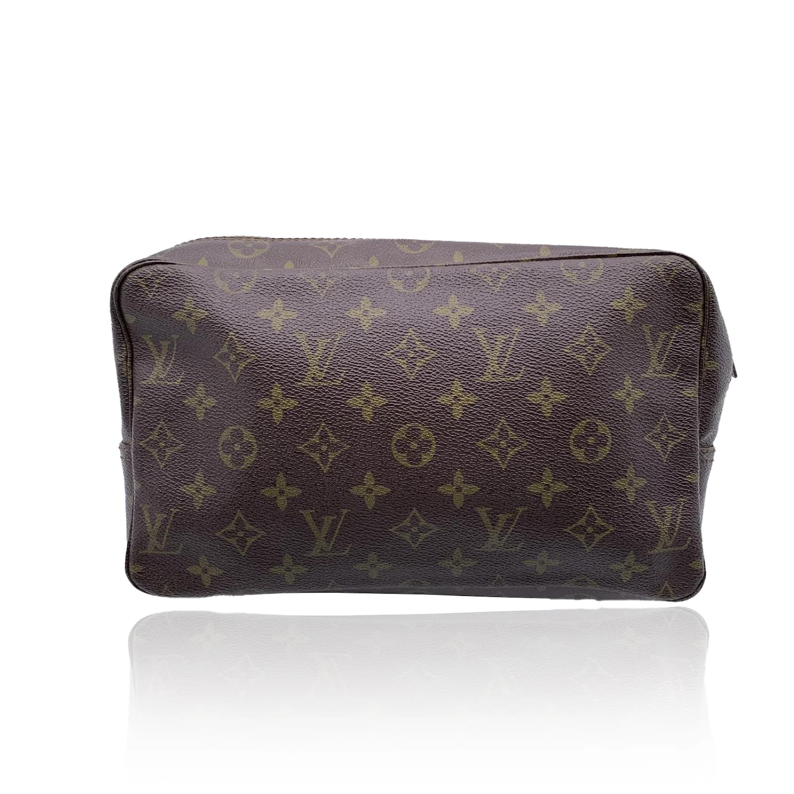 Louis Vuitton Vintage Monogram Cosmetic Trousse 28 Pochette Bag M47522  Brown Cloth ref.968479 - Joli Closet