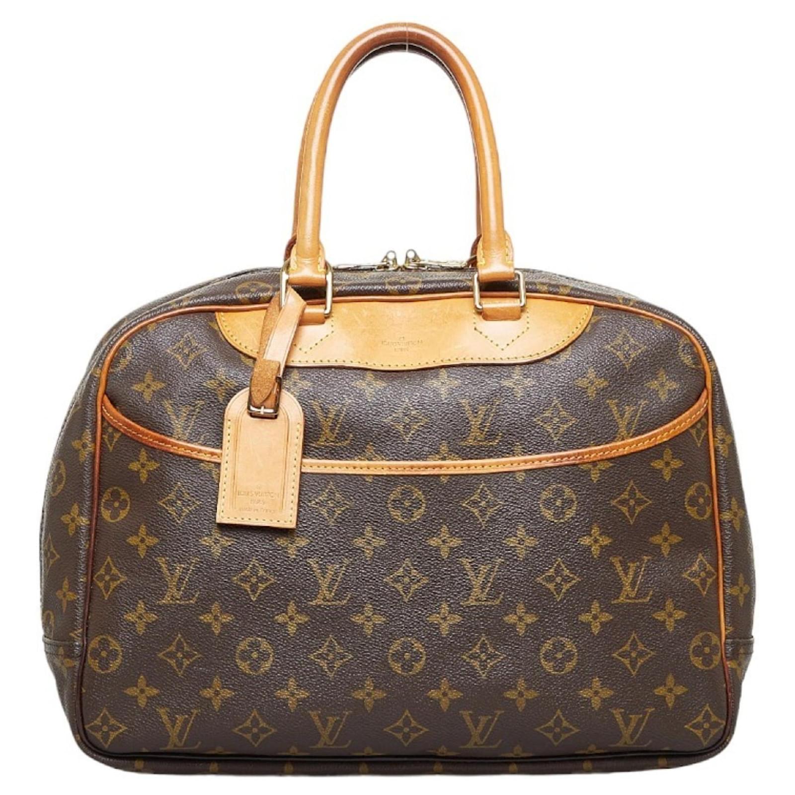 Louis Vuitton Monogram Deauville Handbag M47270 Brown PVC Leather Ladies  LOUIS VUITTON