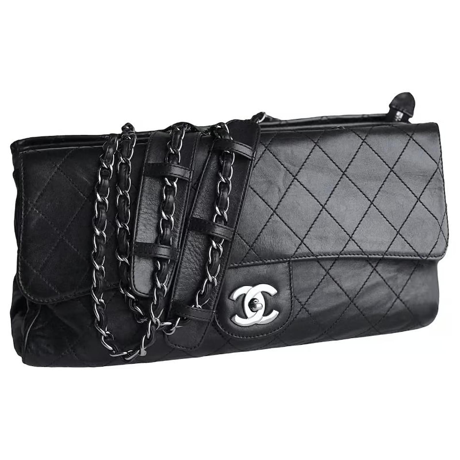 Timeless Chanel Limited edition Flap bag with card, dustbag Black  Leatherette ref.969030 - Joli Closet